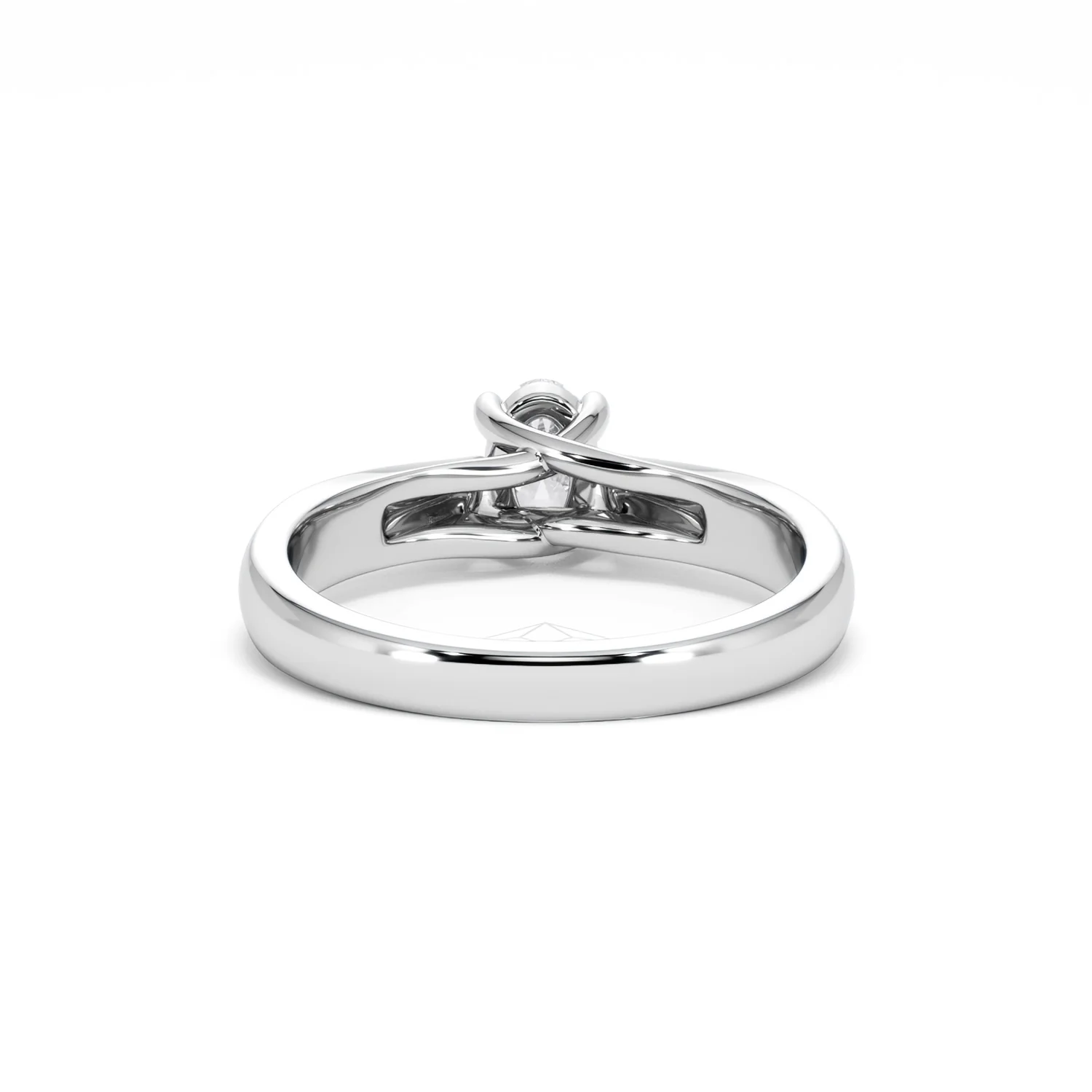 Naomi Oval Cut Lab Diamond Engagement Ring 0.50ct H/SI in 9k White Gold - Image 50