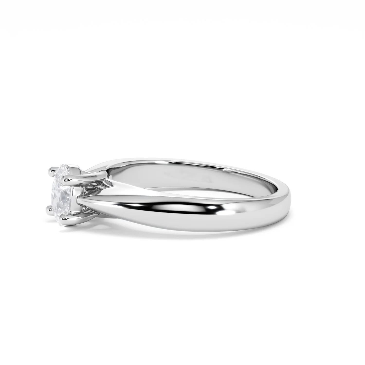 Naomi Oval Cut Lab Diamond Engagement Ring 0.50ct H/SI in 9k White Gold - Image 75