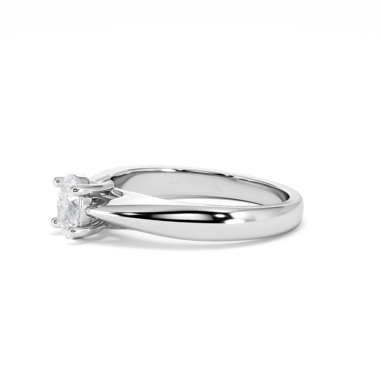 Naomi Oval Cut Lab Diamond Engagement Ring 0.50ct H/SI in 9k White Gold - Image 76