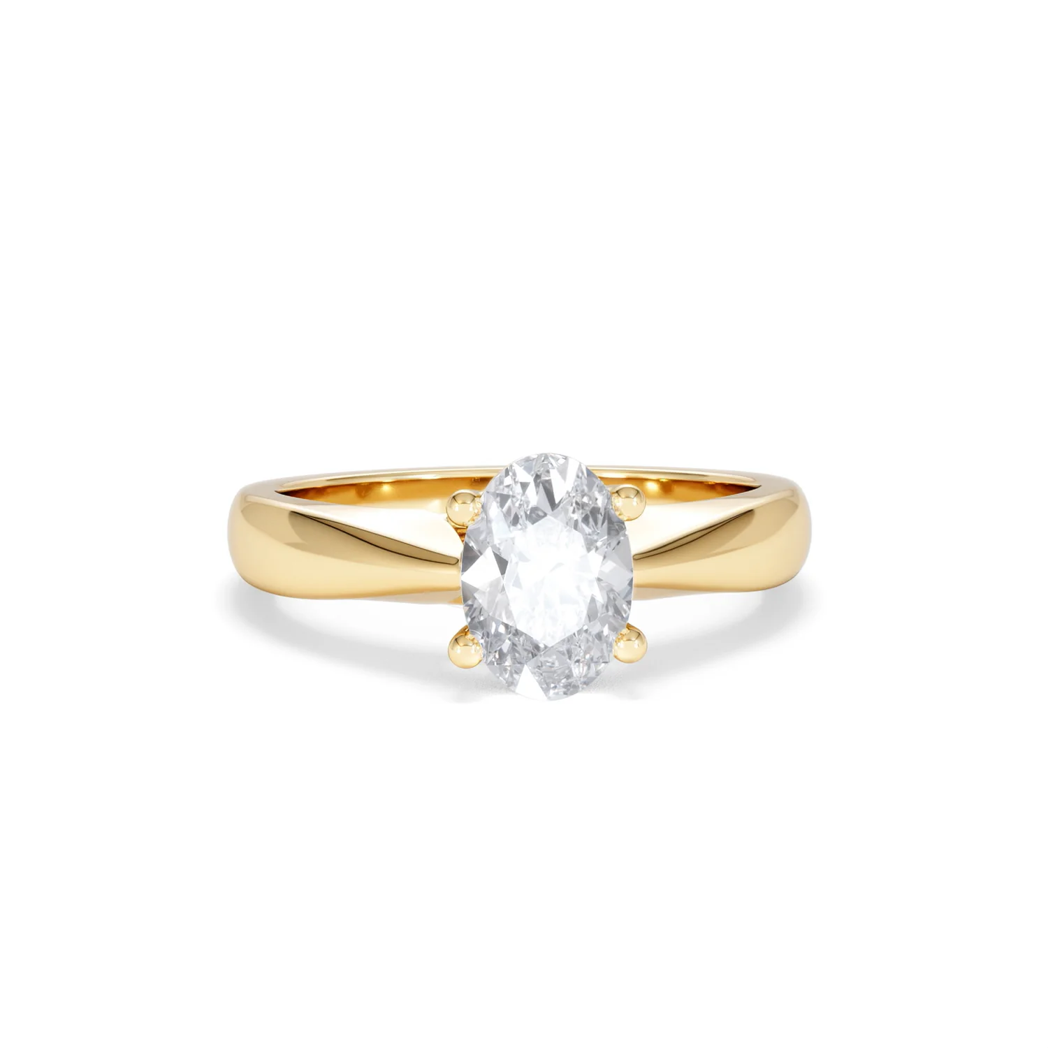 Naomi Oval Cut Lab Diamond Engagement Ring 1.00ct H/SI in 9k Gold - Image 11