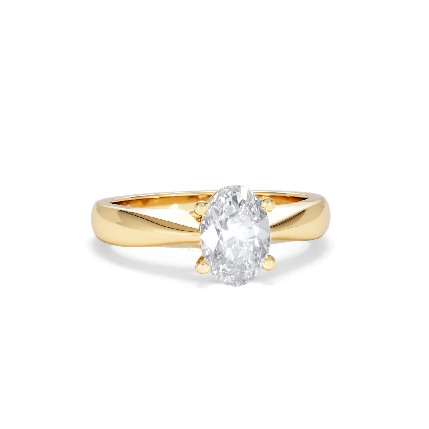 Naomi Oval Cut Lab Diamond Engagement Ring 1.00ct H/SI in 9k Gold - Image 12