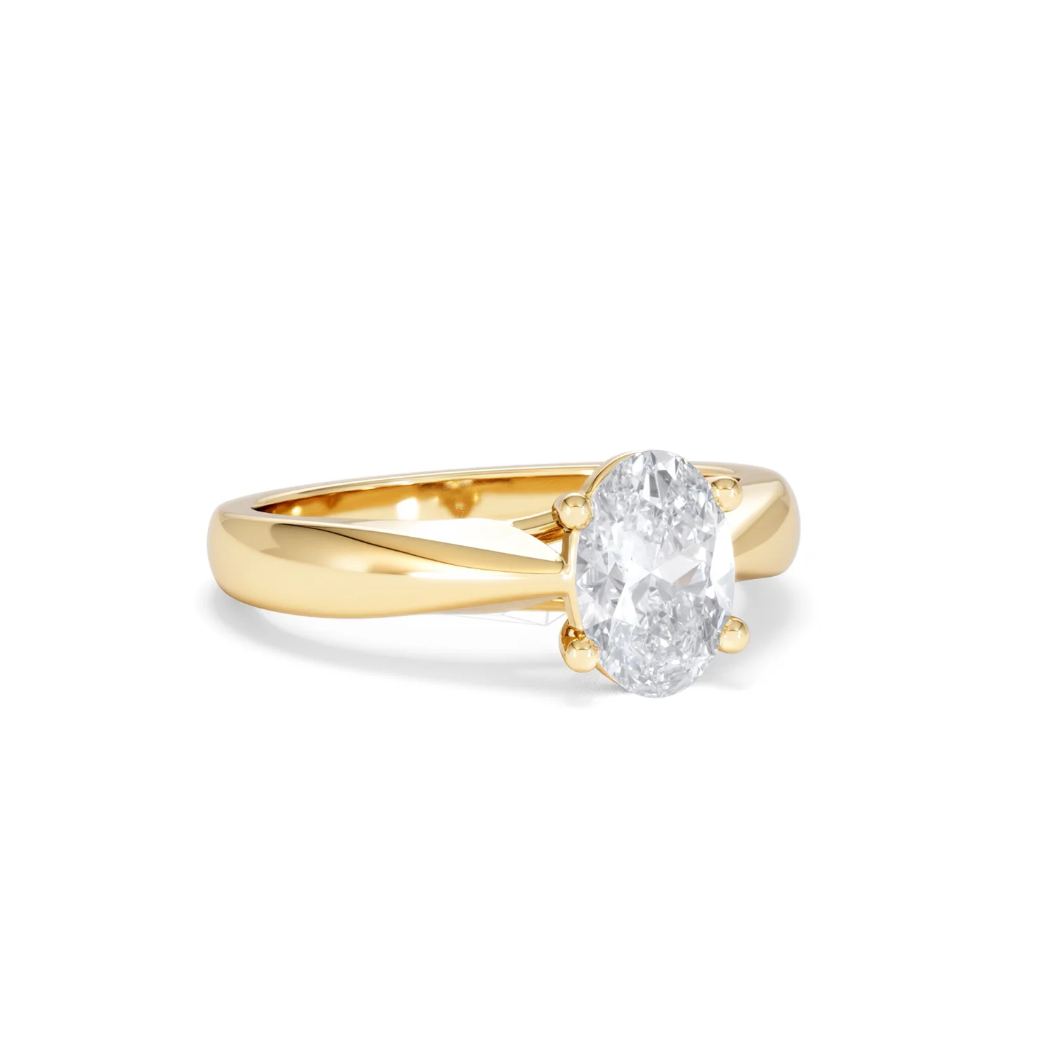 Naomi Oval Cut Lab Diamond Engagement Ring 1.00ct H/SI in 9k Gold - Image 15