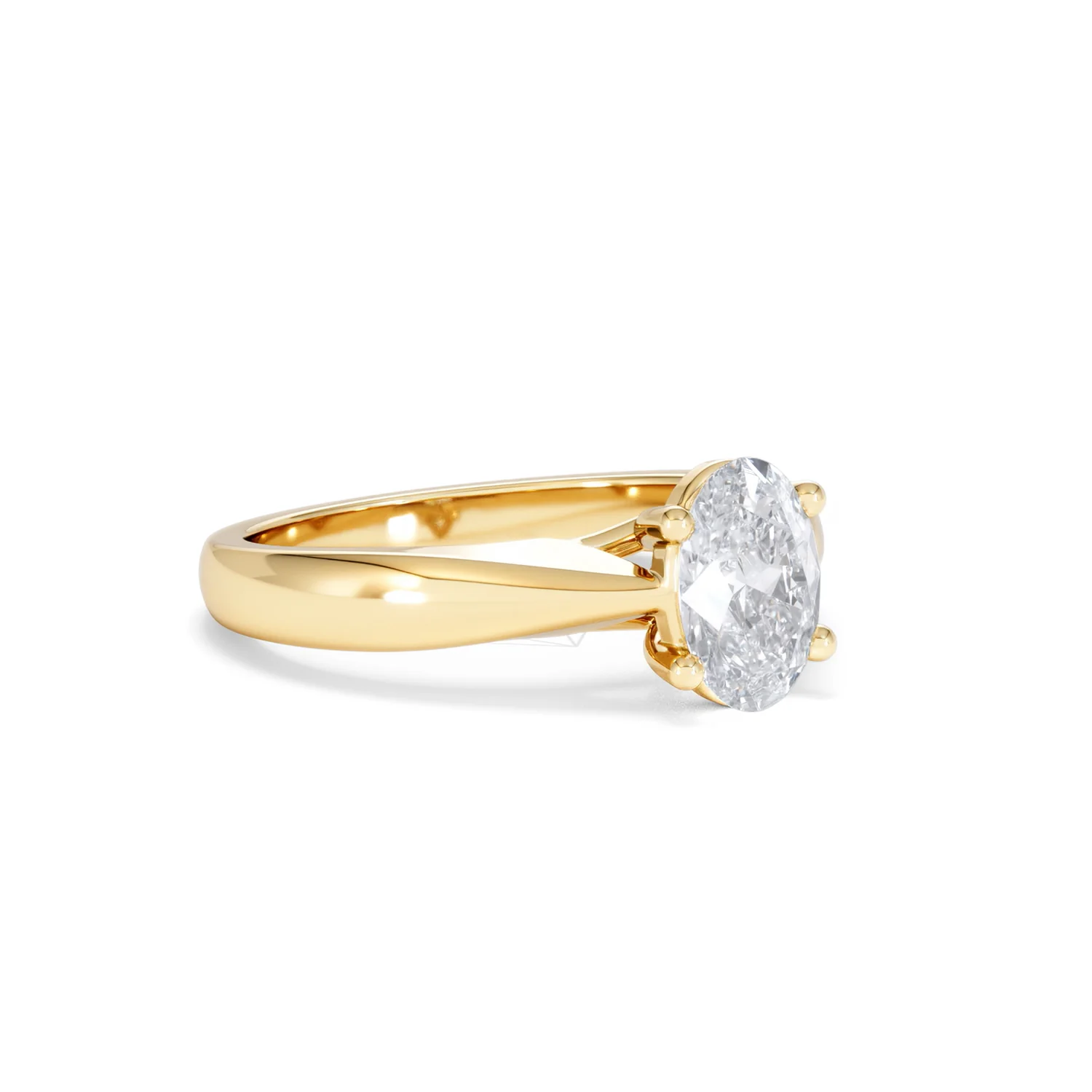 Naomi Oval Cut Lab Diamond Engagement Ring 1.00ct H/SI in 9k Gold - Image 18