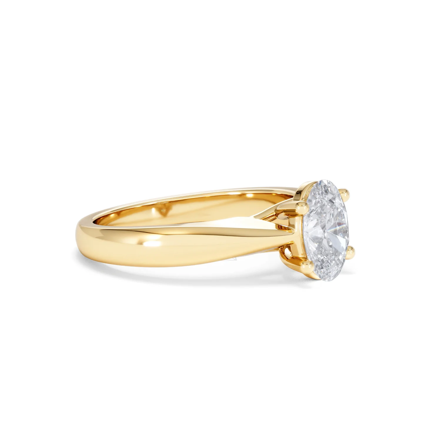 Naomi Oval Cut Lab Diamond Engagement Ring 1.00ct H/SI in 9k Gold - Image 21