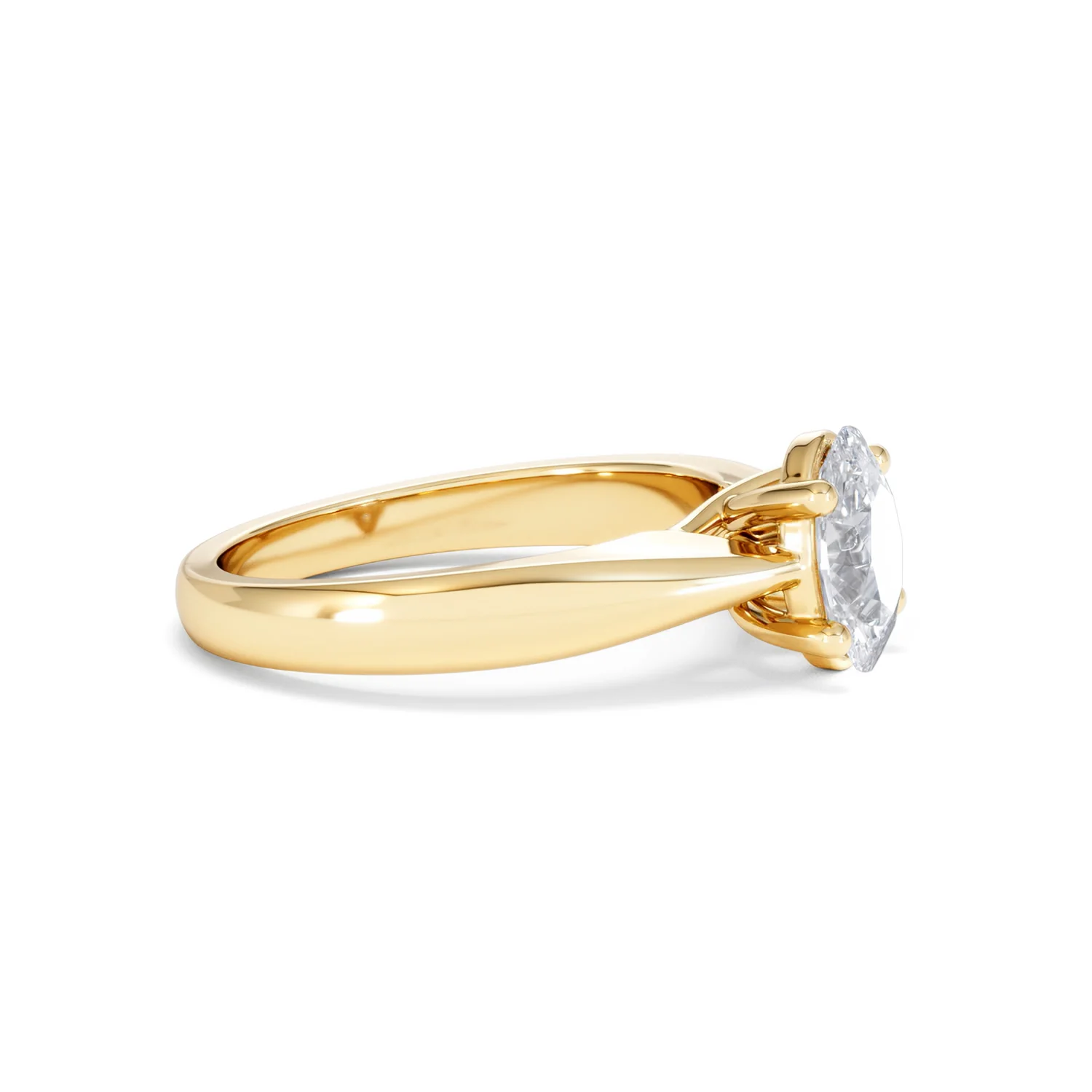 Naomi Oval Cut Lab Diamond Engagement Ring 1.00ct H/SI in 9k Gold - Image 25