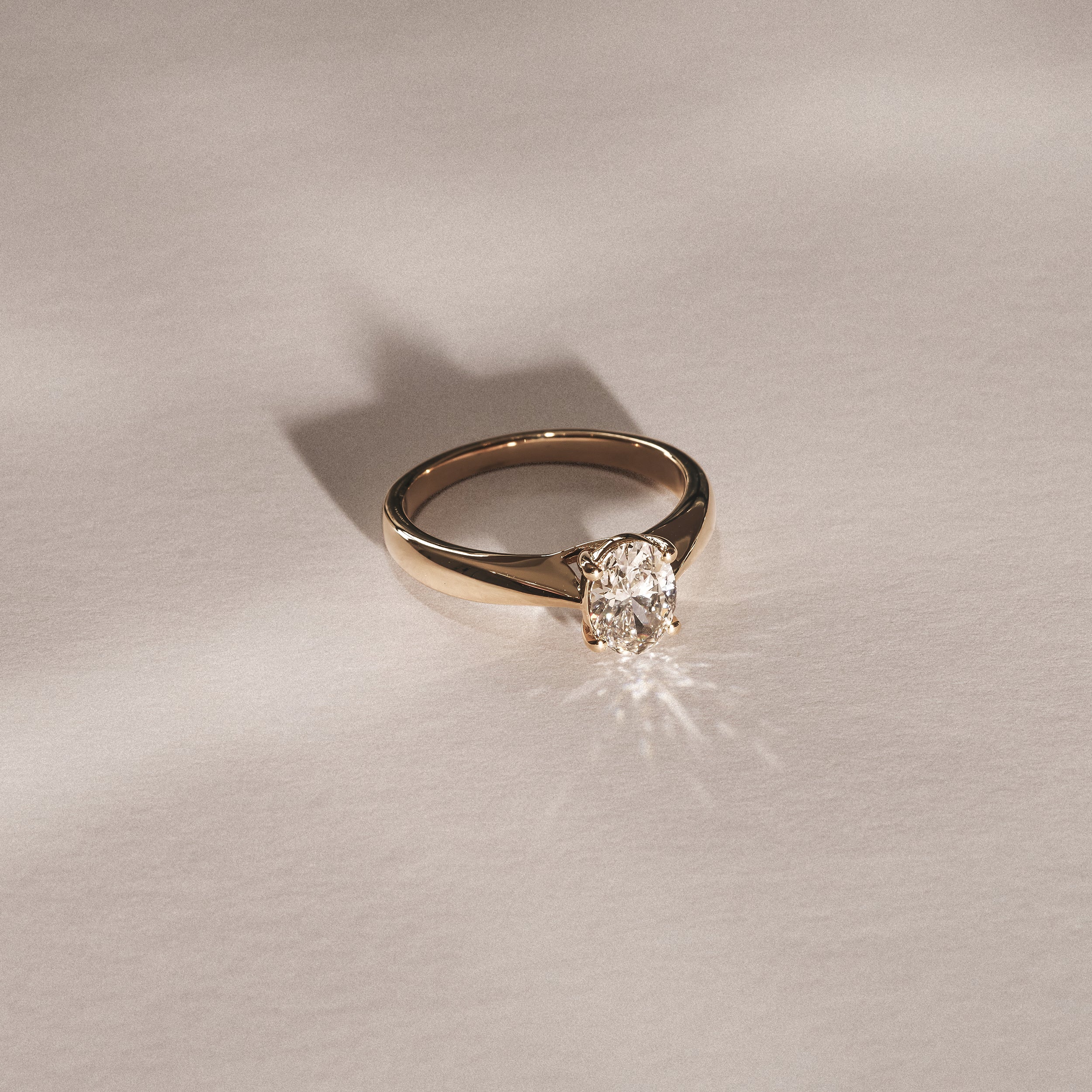 Naomi Oval Cut Lab Diamond Engagement Ring 1.00ct H/SI in 9k Gold - Image 6
