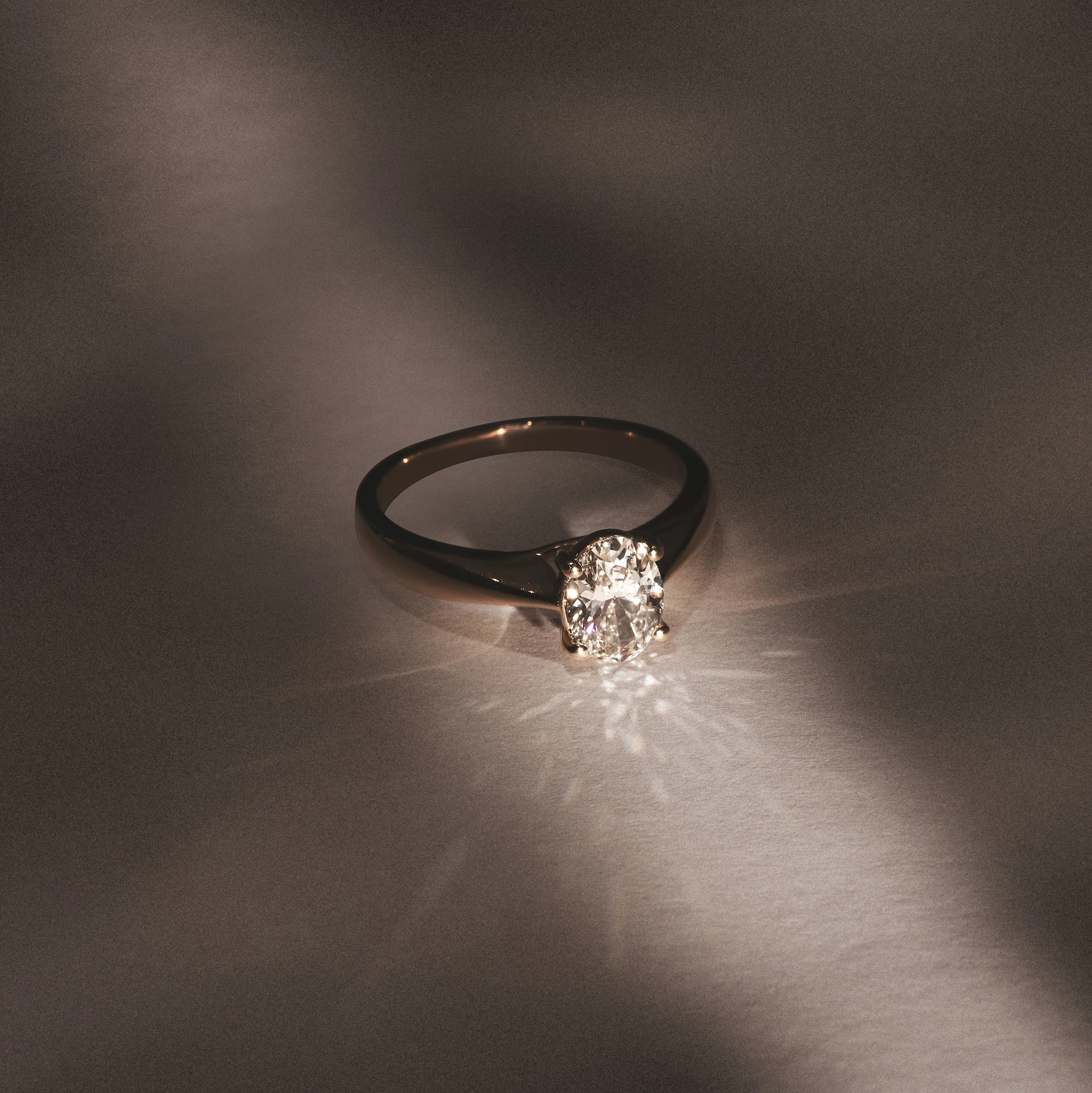 Naomi Oval Cut Lab Diamond Engagement Ring 1.00ct H/SI in 9k Gold - Image 7