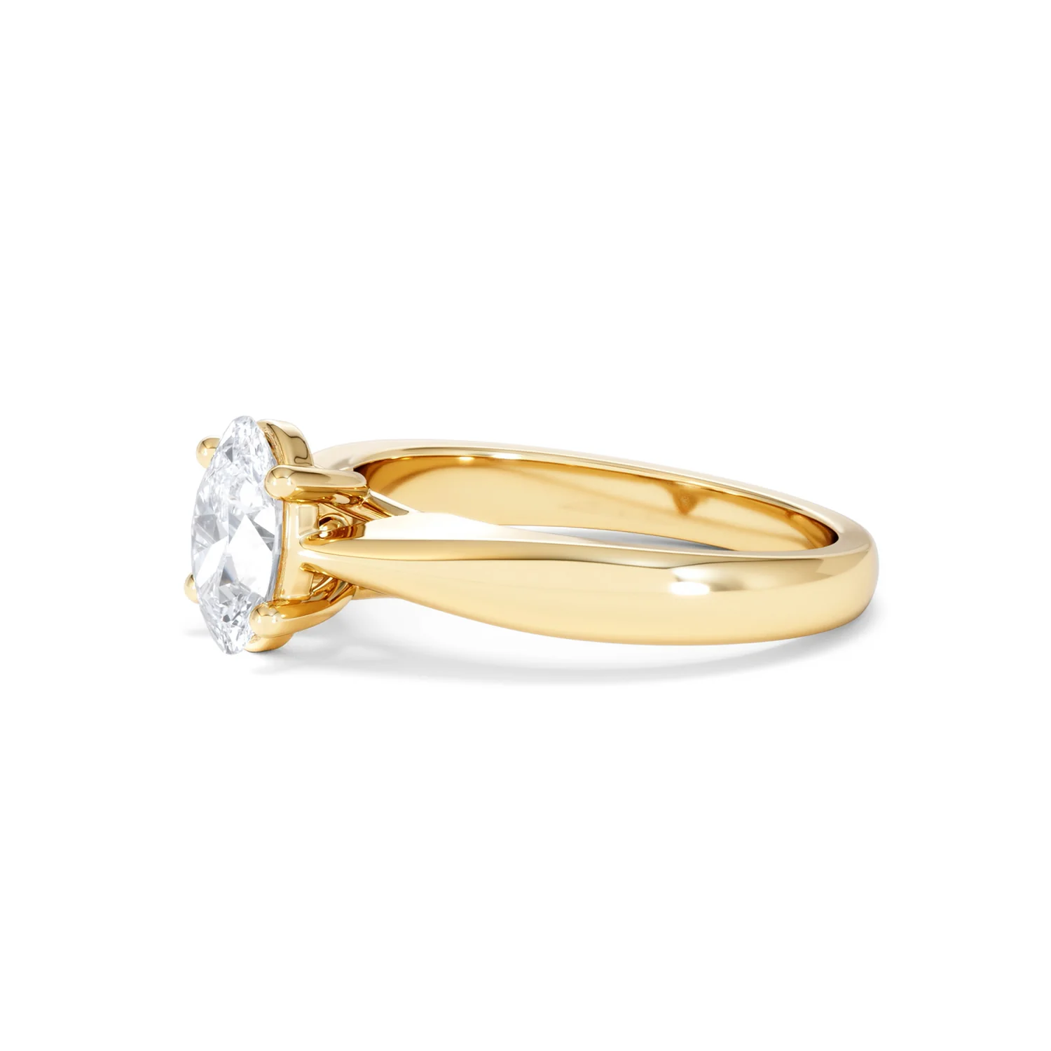 Naomi Oval Cut Lab Diamond Engagement Ring 1.00ct H/SI in 9k Gold - Image 76