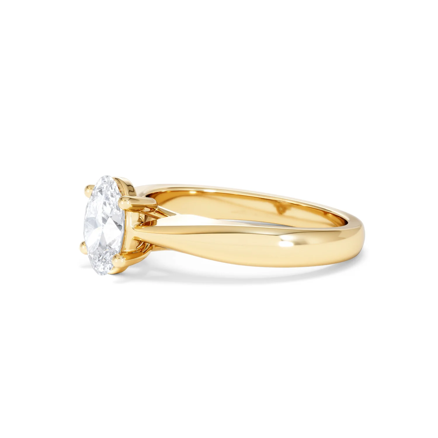 Naomi Oval Cut Lab Diamond Engagement Ring 1.00ct H/SI in 9k Gold - Image 77