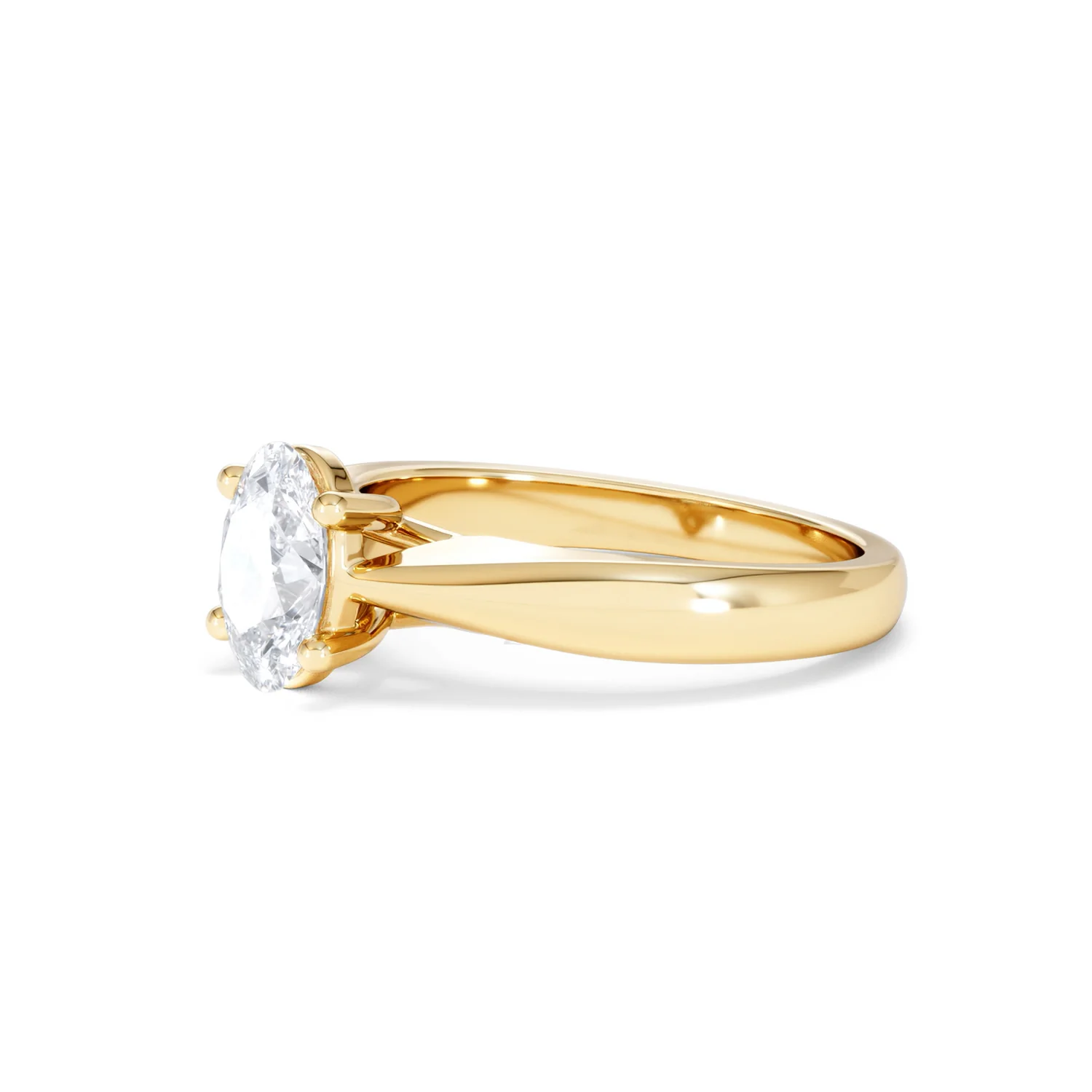 Naomi Oval Cut Lab Diamond Engagement Ring 1.00ct H/SI in 9k Gold - Image 78