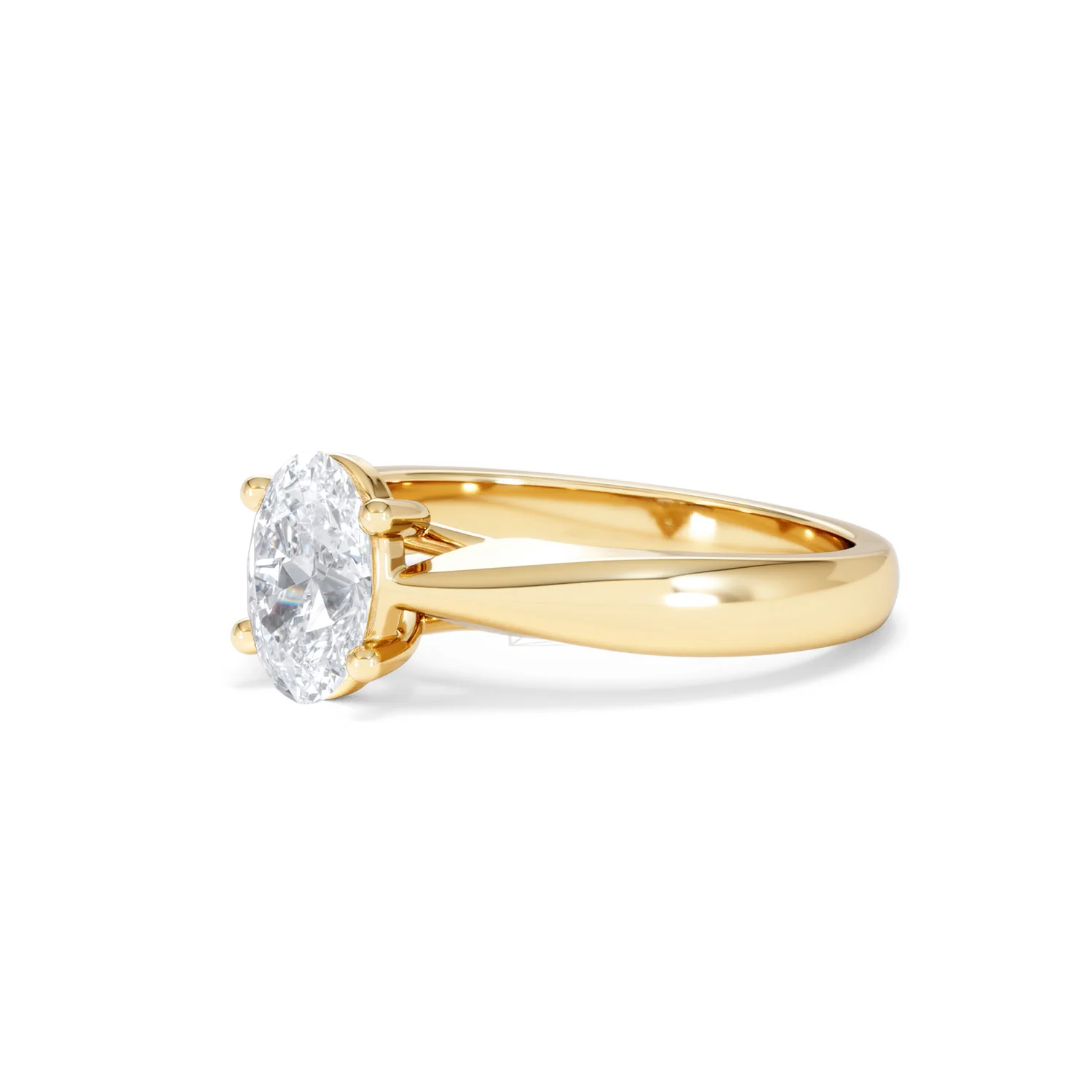 Naomi Oval Cut Lab Diamond Engagement Ring 1.00ct H/SI in 9k Gold - Image 80