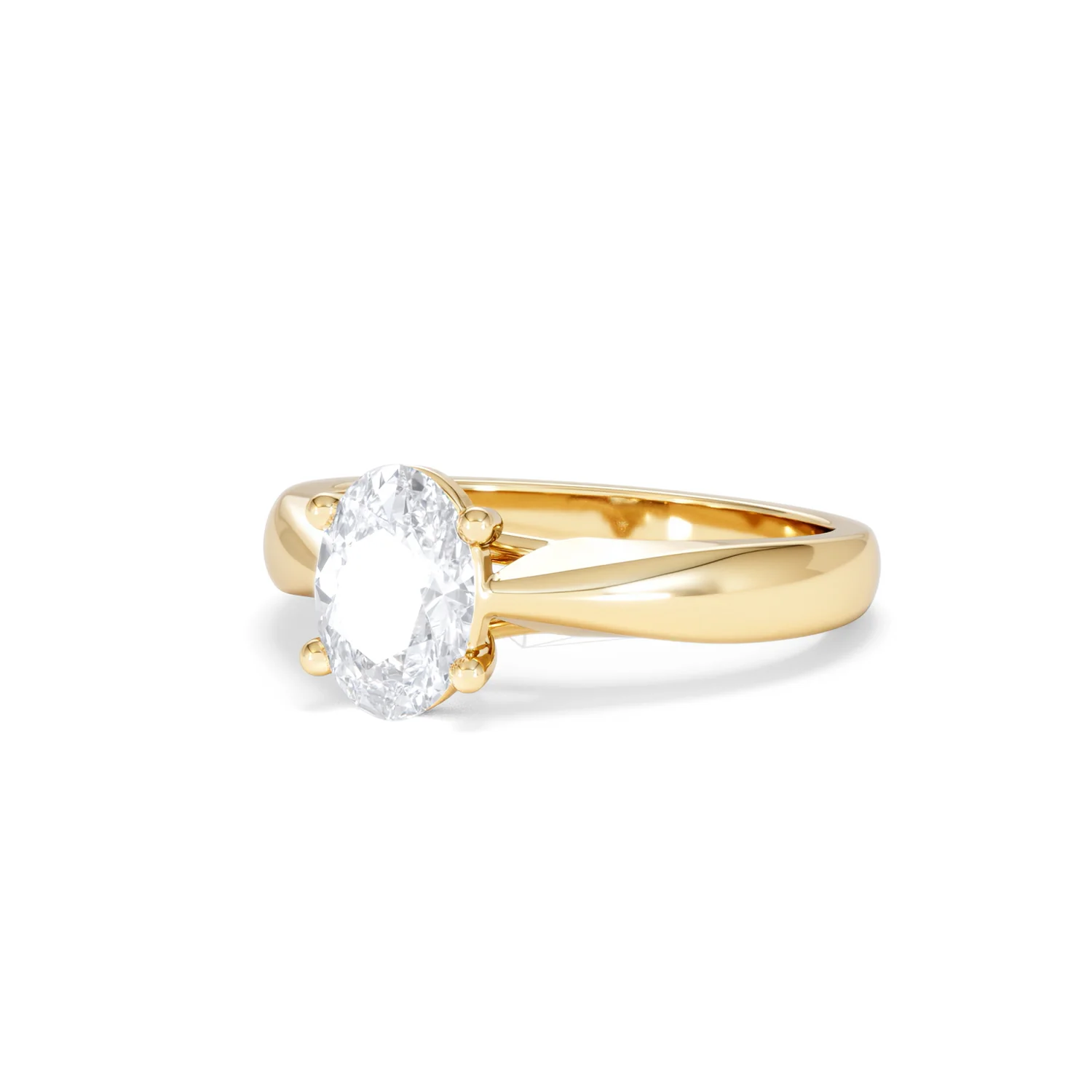 Naomi Oval Cut Lab Diamond Engagement Ring 1.00ct H/SI in 9k Gold - Image 84