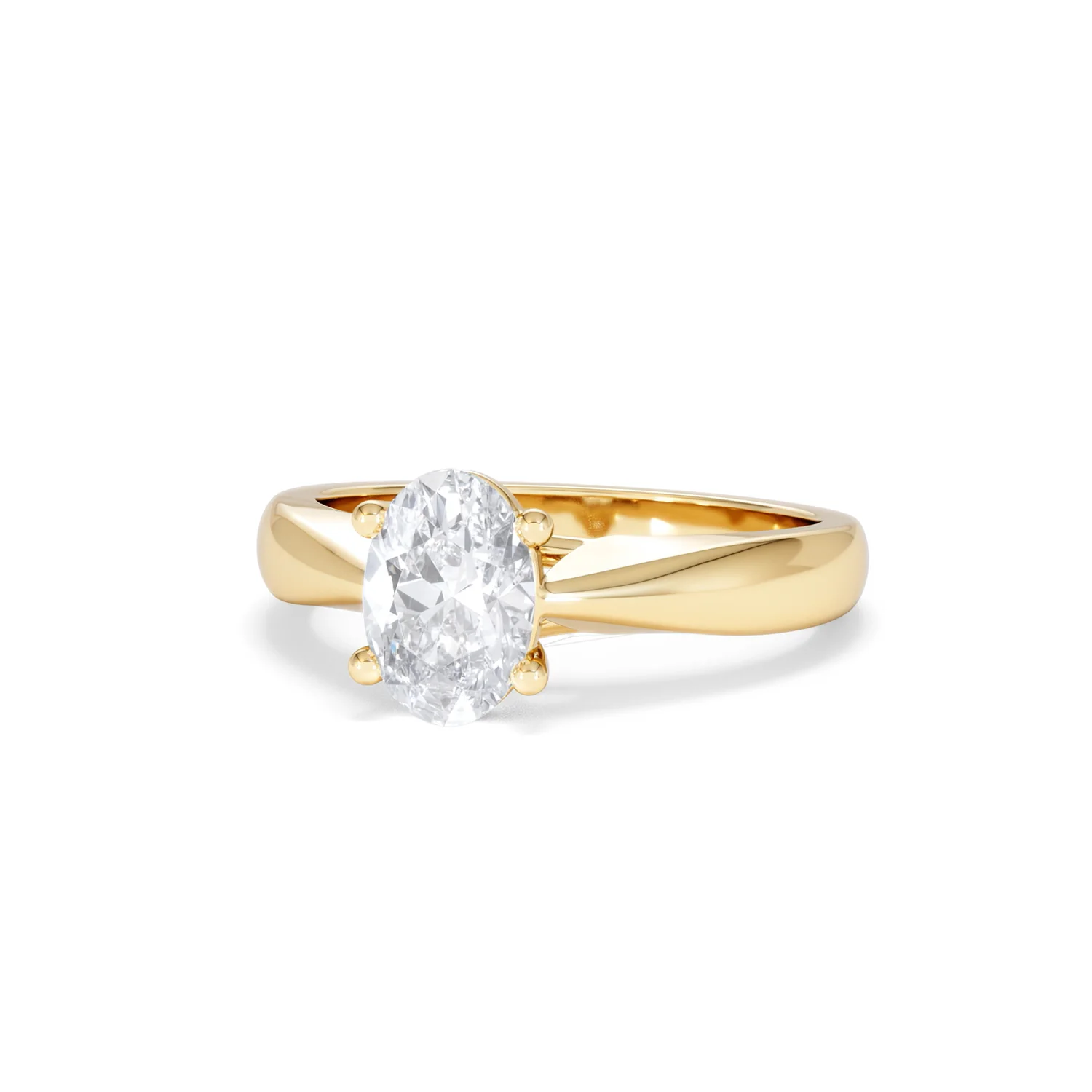 Naomi Oval Cut Lab Diamond Engagement Ring 1.00ct H/SI in 9k Gold - Image 86