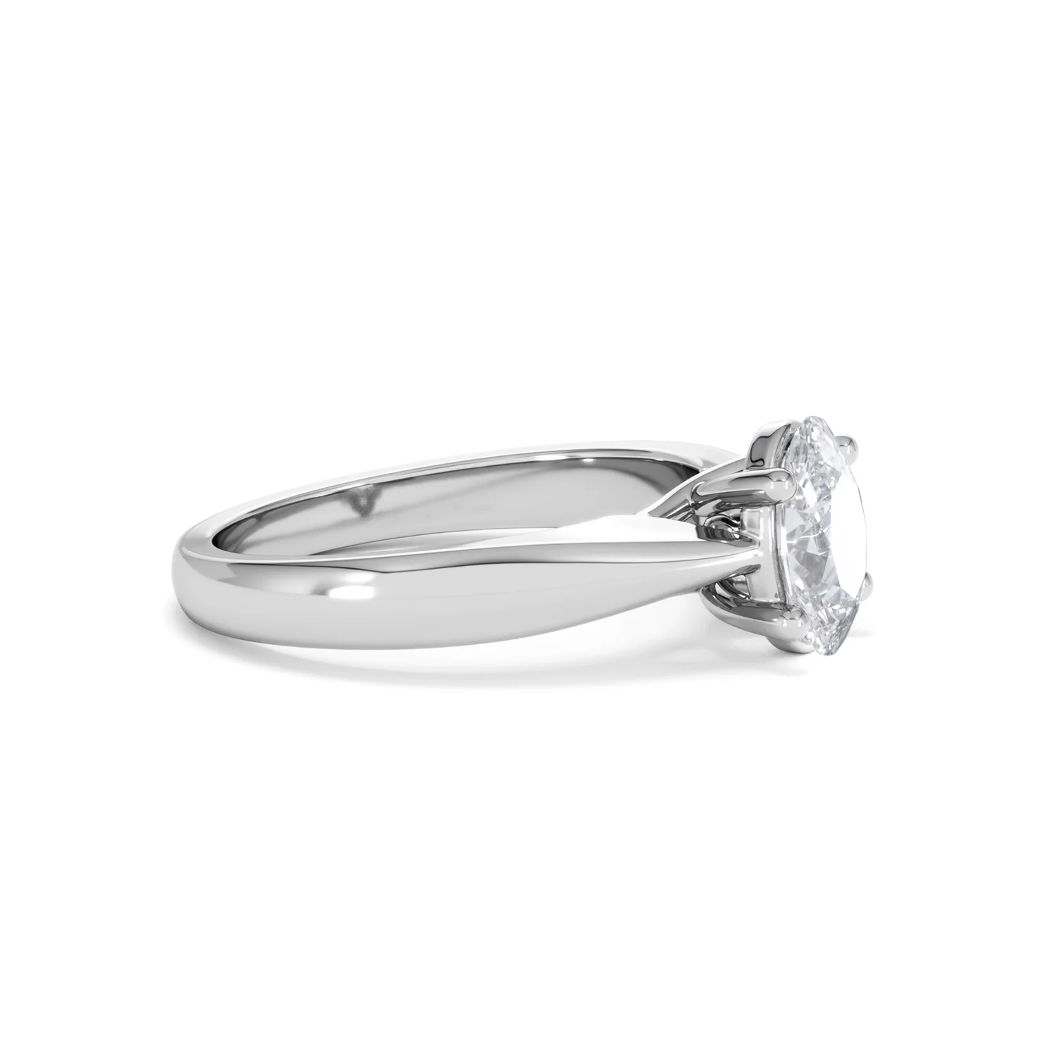 Naomi Oval Cut Lab Diamond Engagement Ring 1.00ct H/SI in 9k White Gold - Image 24