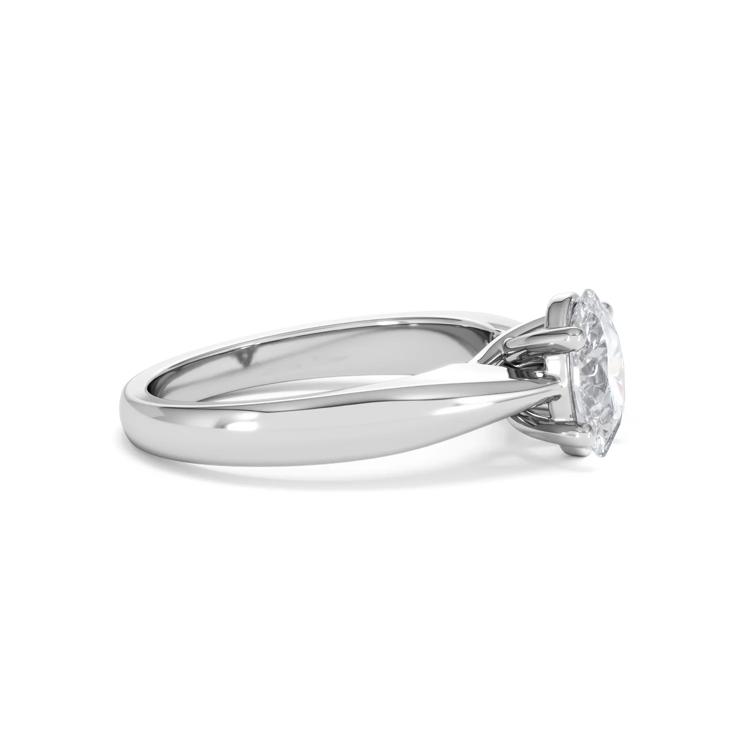 Naomi Oval Cut Lab Diamond Engagement Ring 1.00ct H/SI in 9k White Gold - Image 26