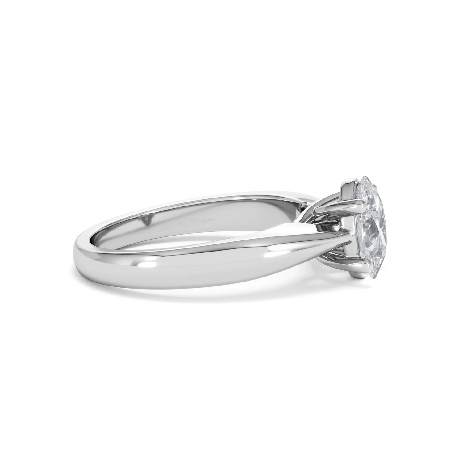 Naomi Oval Cut Lab Diamond Engagement Ring 1.00ct H/SI in 9k White Gold - Image 27