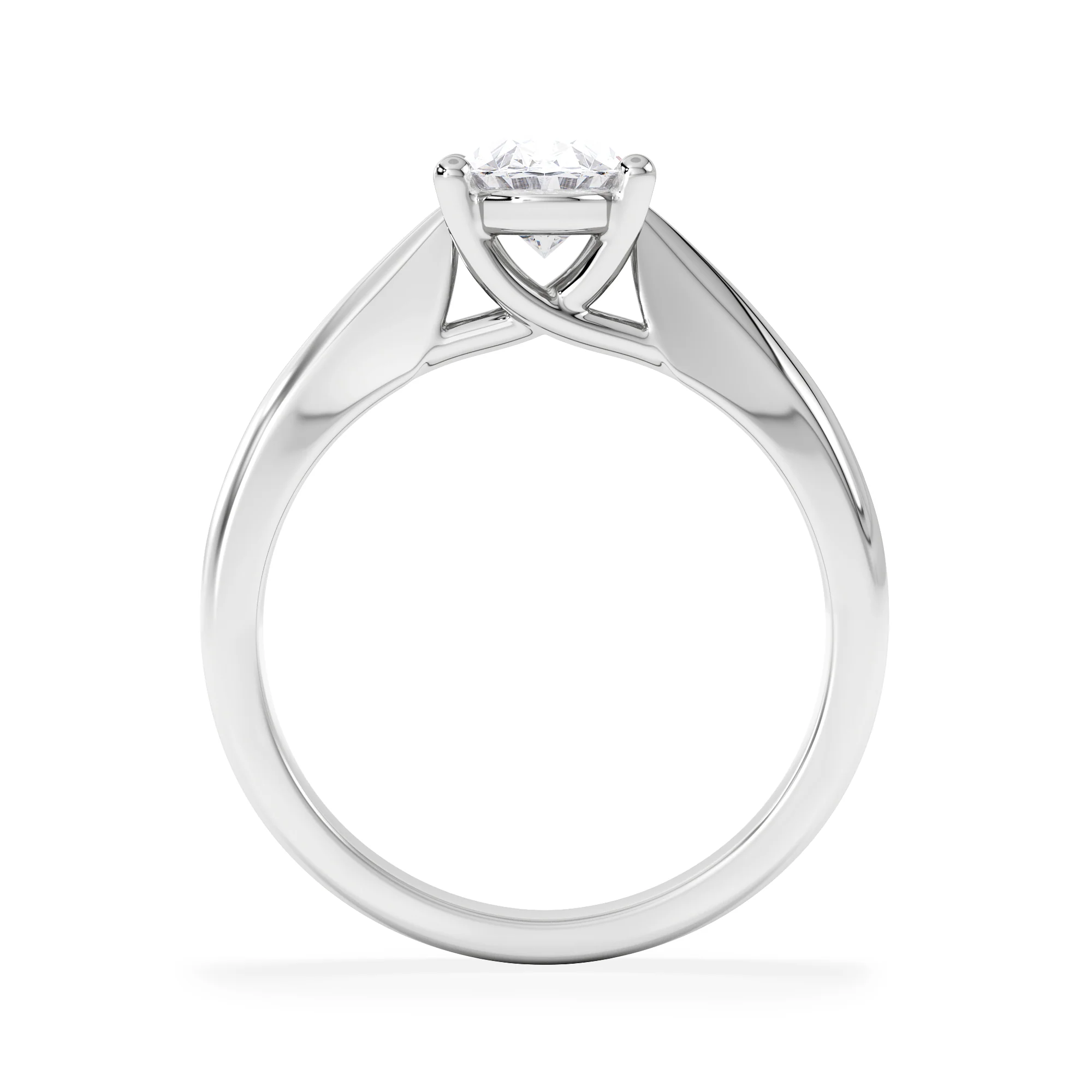 Naomi Oval Cut Lab Diamond Engagement Ring 1.00ct H/SI in 9k White Gold - Image 3