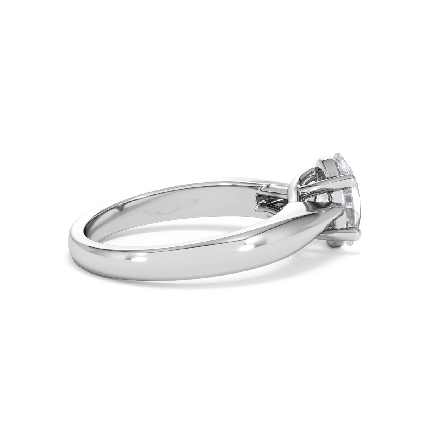 Naomi Oval Cut Lab Diamond Engagement Ring 1.00ct H/SI in 9k White Gold - Image 33