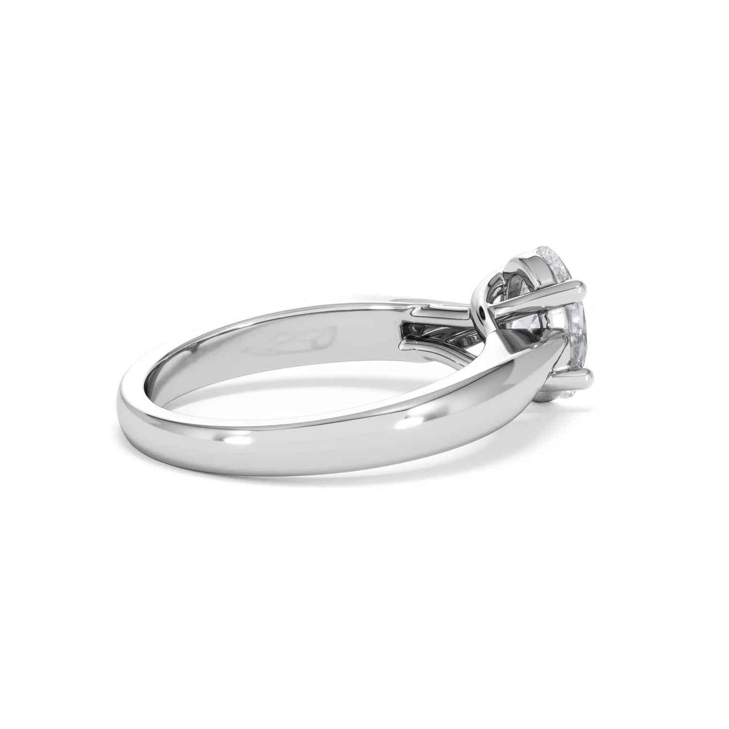 Naomi Oval Cut Lab Diamond Engagement Ring 1.00ct H/SI in 9k White Gold - Image 36