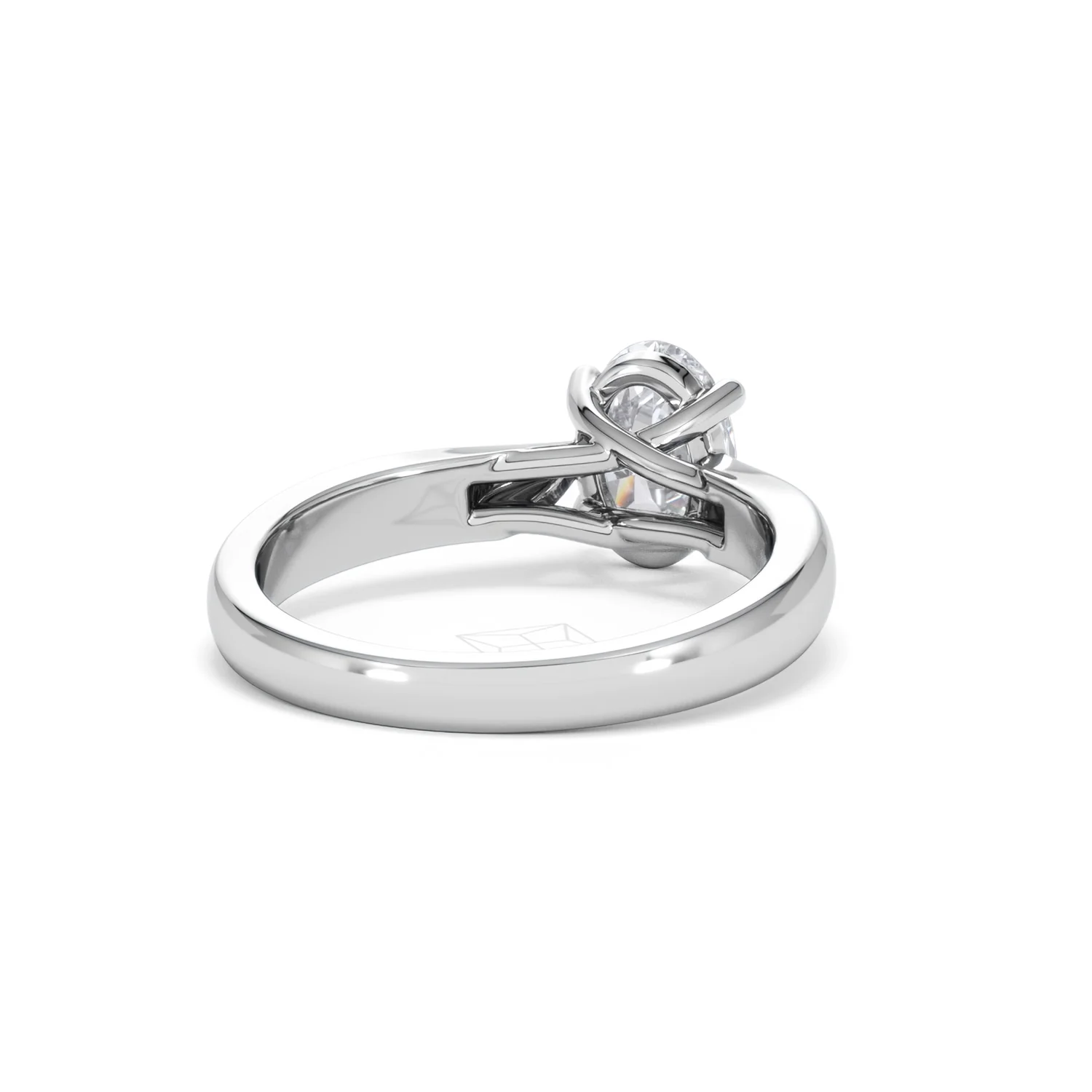 Naomi Oval Cut Lab Diamond Engagement Ring 1.00ct H/SI in 9k White Gold - Image 45