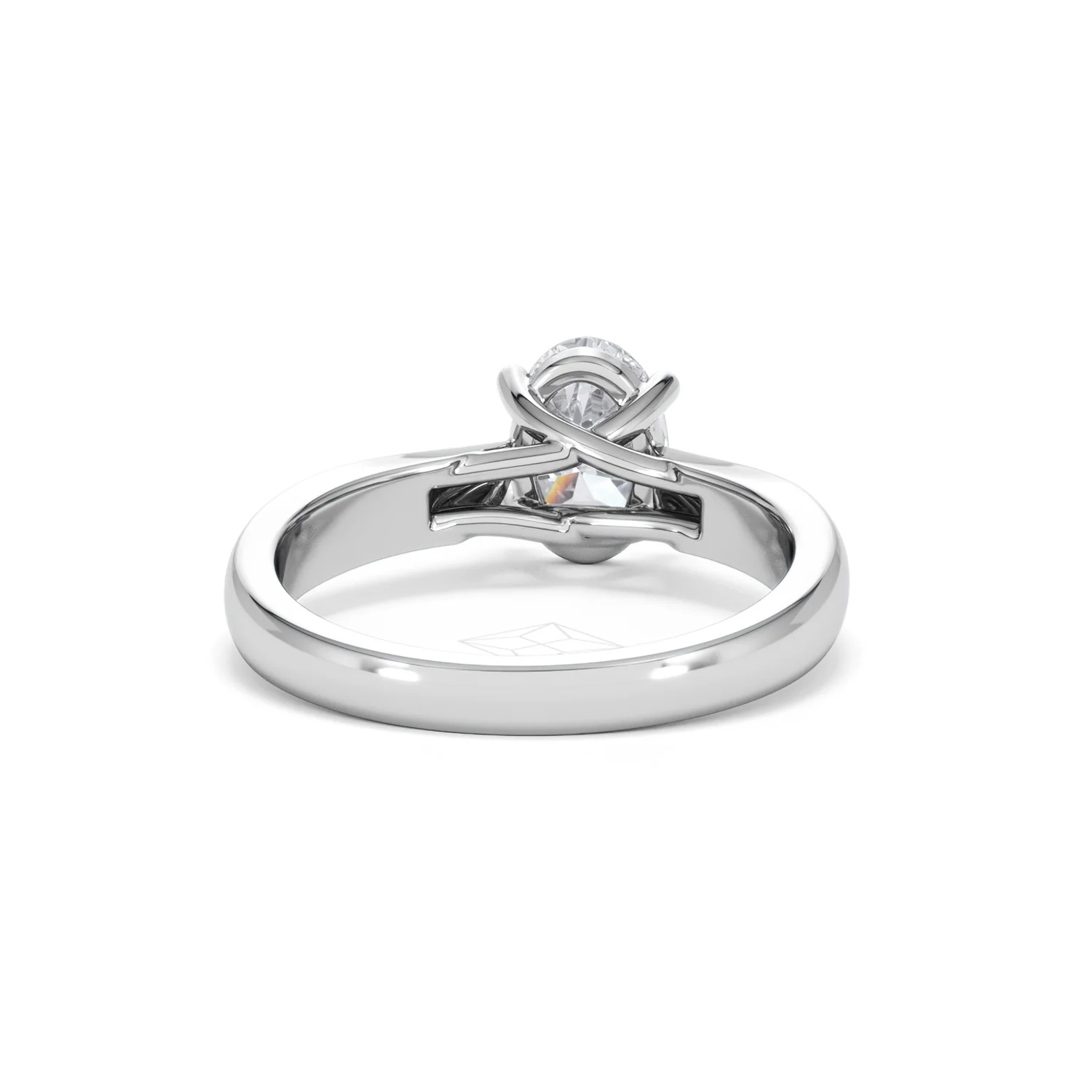 Naomi Oval Cut Lab Diamond Engagement Ring 1.00ct H/SI in 9k White Gold - Image 48