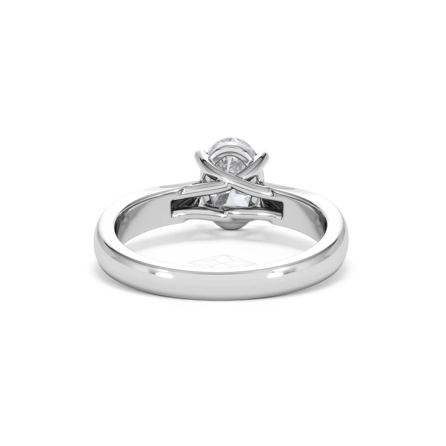 Naomi Oval Cut Lab Diamond Engagement Ring 1.00ct H/SI in 9k White Gold - Image 49