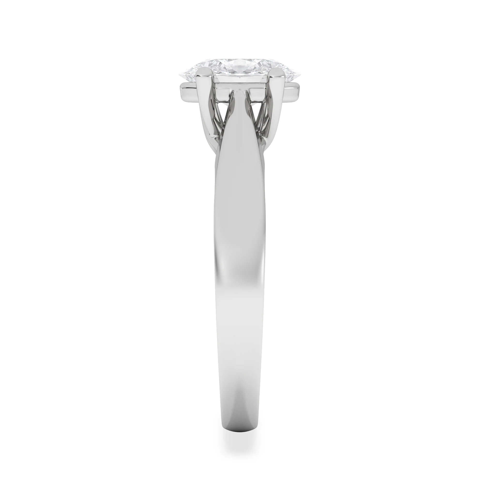Naomi Oval Cut Lab Diamond Engagement Ring 1.00ct H/SI in 9k White Gold - Image 5
