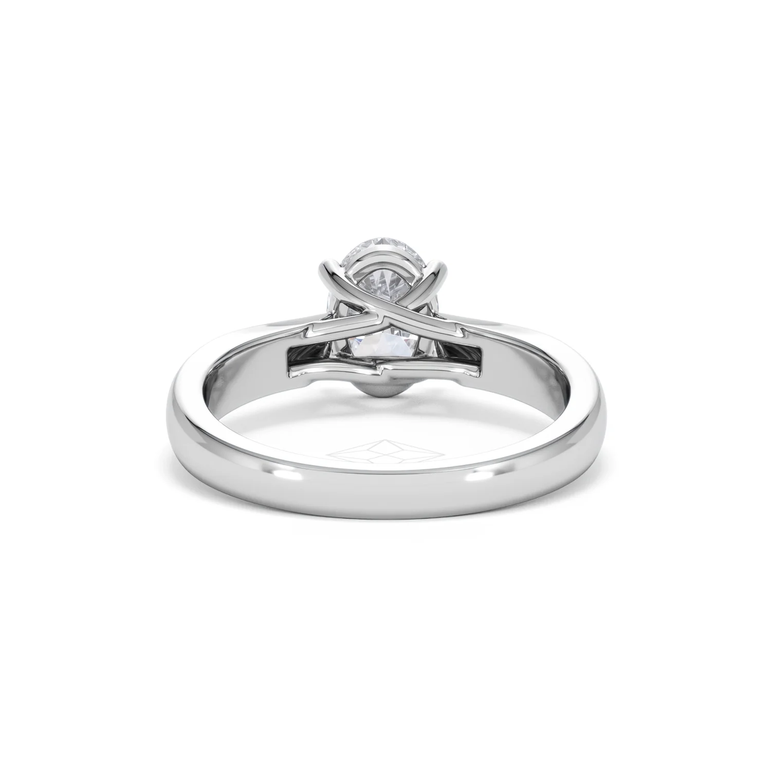 Naomi Oval Cut Lab Diamond Engagement Ring 1.00ct H/SI in 9k White Gold - Image 50