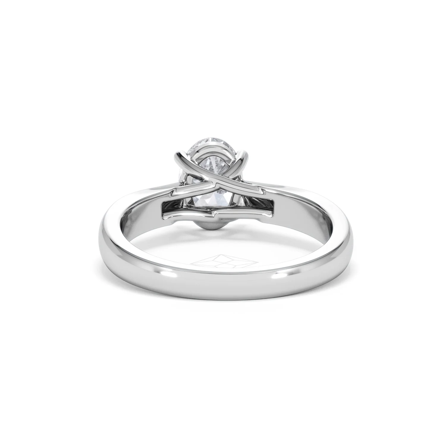 Naomi Oval Cut Lab Diamond Engagement Ring 1.00ct H/SI in 9k White Gold - Image 51