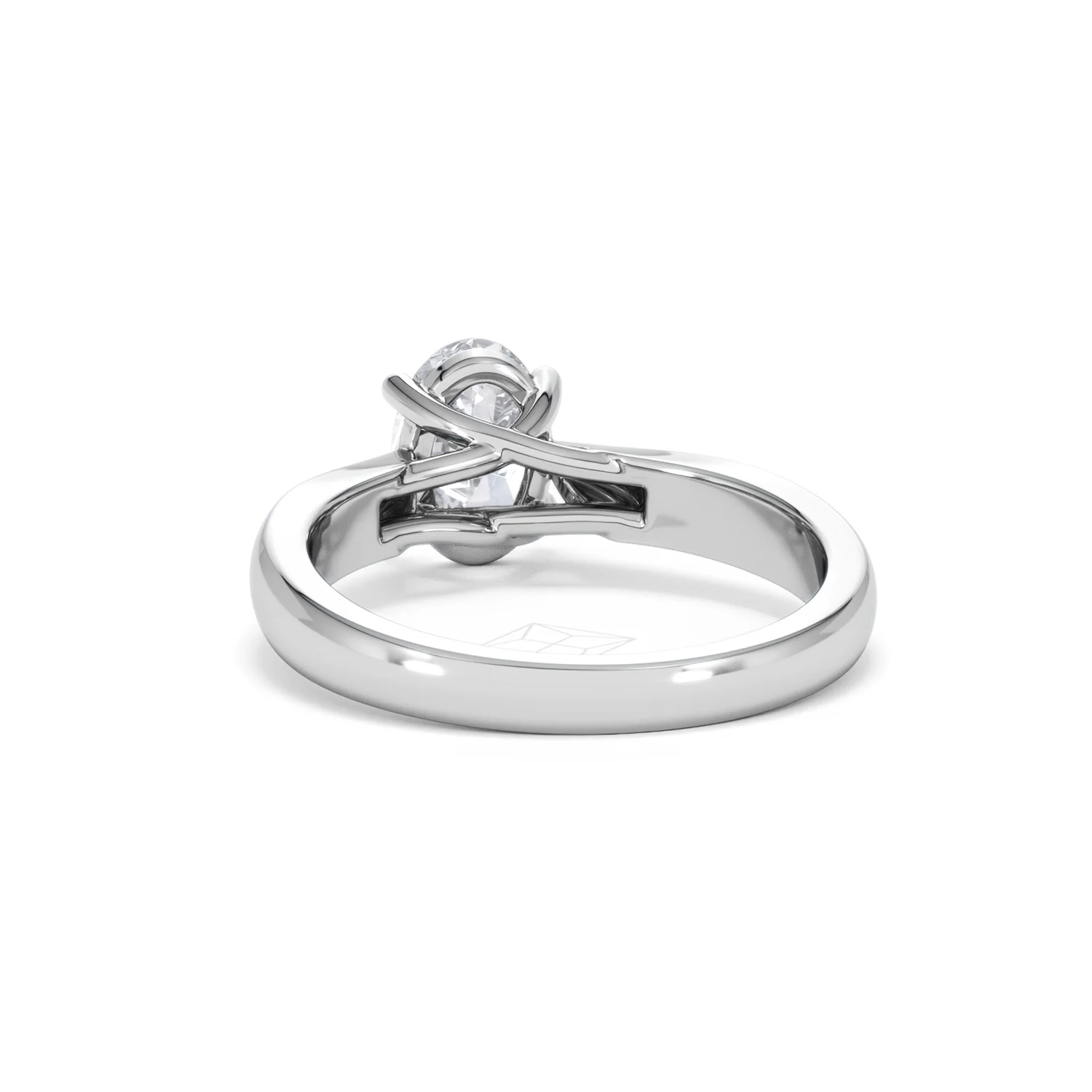 Naomi Oval Cut Lab Diamond Engagement Ring 1.00ct H/SI in 9k White Gold - Image 53