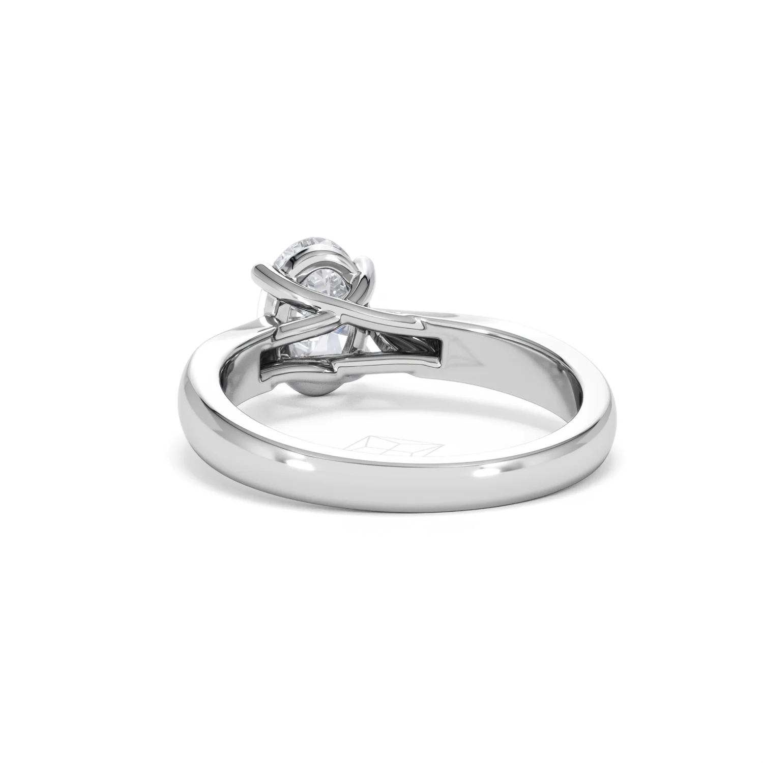 Naomi Oval Cut Lab Diamond Engagement Ring 1.00ct H/SI in 9k White Gold - Image 54