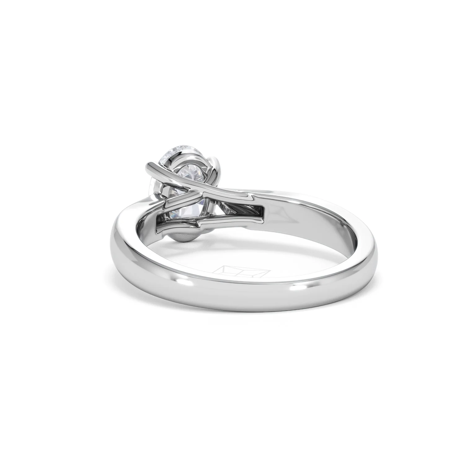 Naomi Oval Cut Lab Diamond Engagement Ring 1.00ct H/SI in 9k White Gold - Image 55