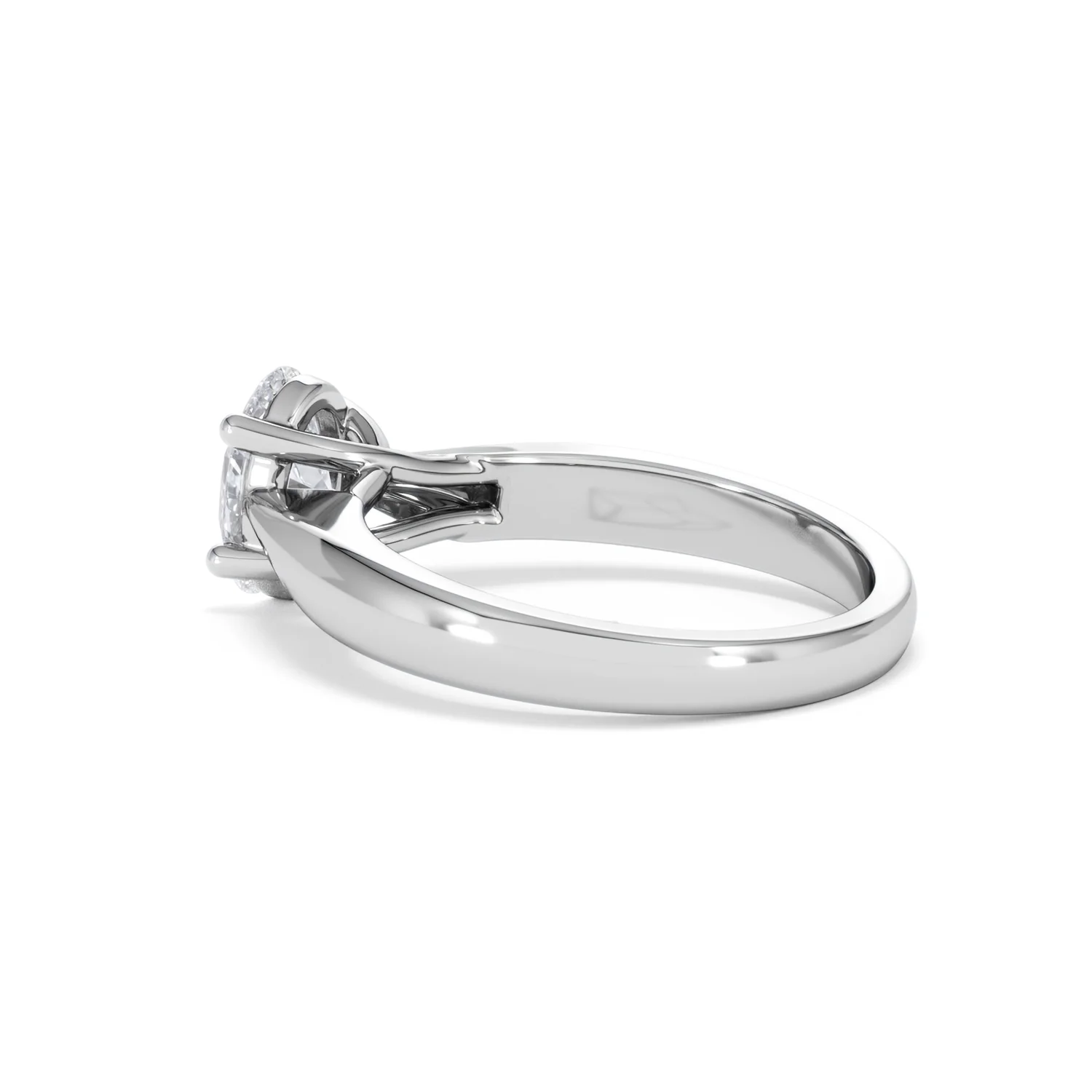 Naomi Oval Cut Lab Diamond Engagement Ring 1.00ct H/SI in 9k White Gold - Image 63