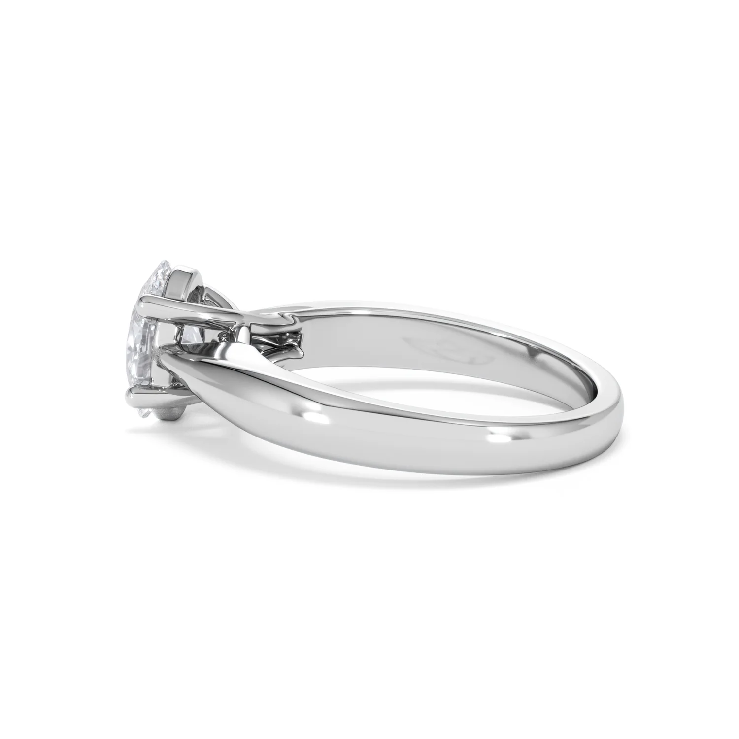 Naomi Oval Cut Lab Diamond Engagement Ring 1.00ct H/SI in 9k White Gold - Image 67