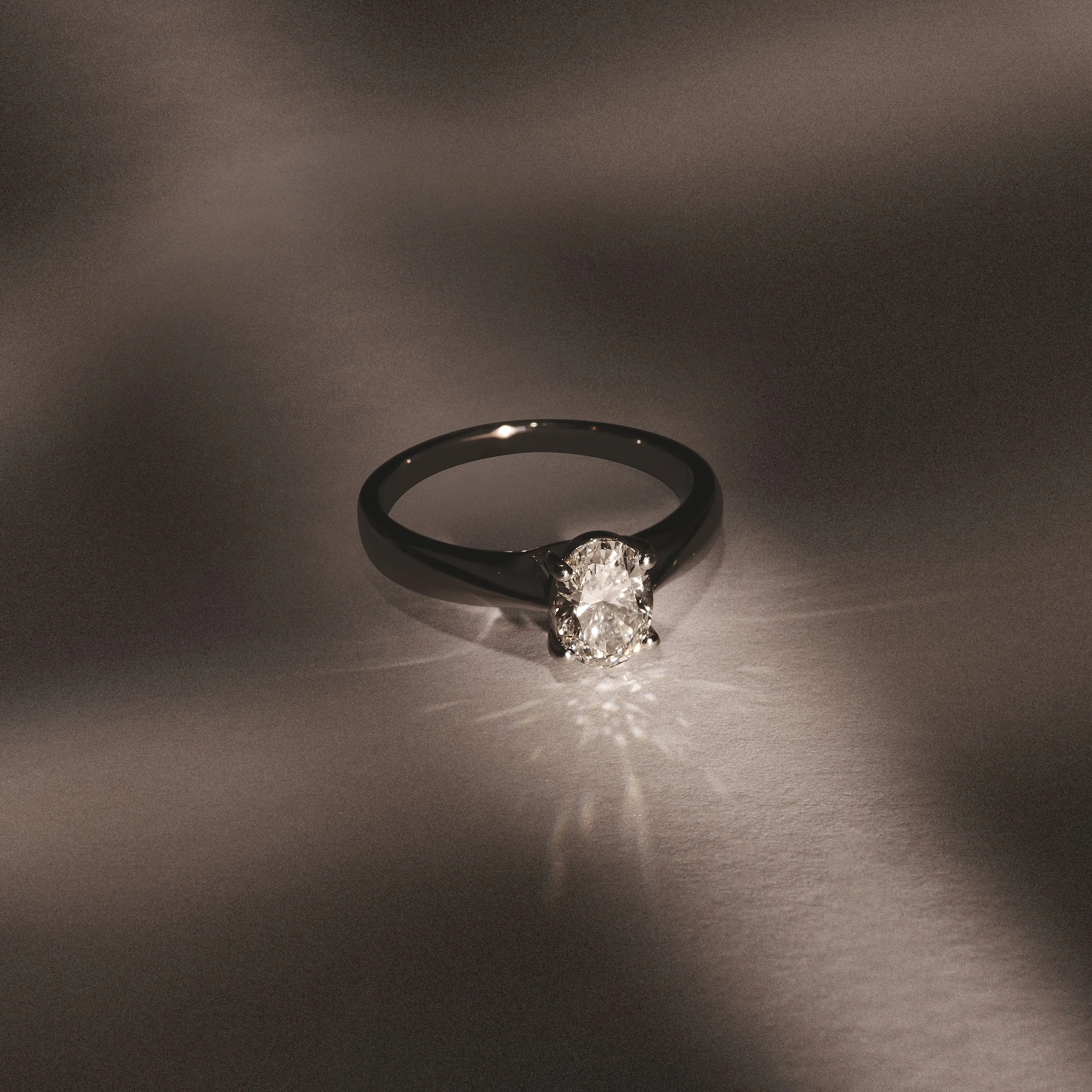 Naomi Oval Cut Lab Diamond Engagement Ring 1.00ct H/SI in 9k White Gold - Image 7