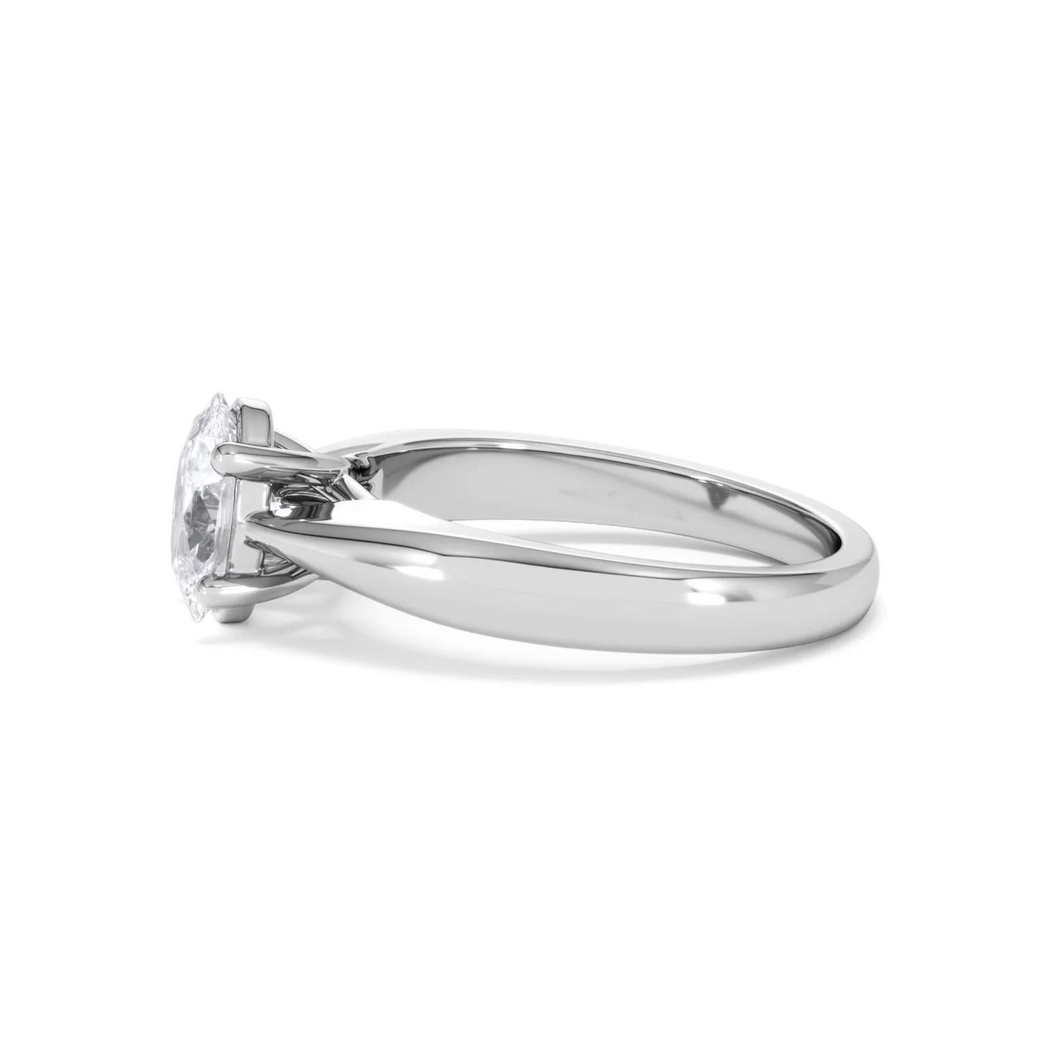Naomi Oval Cut Lab Diamond Engagement Ring 1.00ct H/SI in 9k White Gold - Image 72