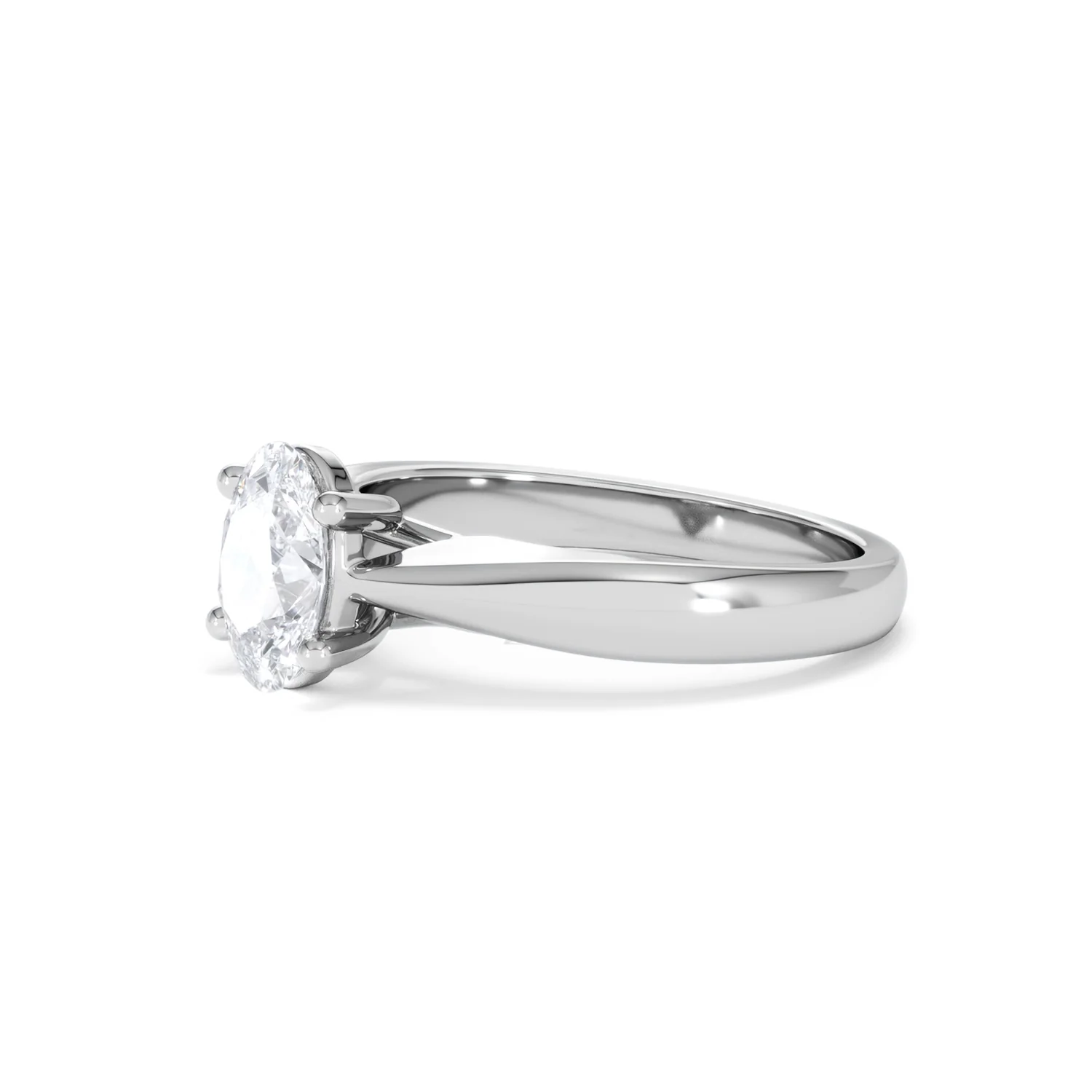 Naomi Oval Cut Lab Diamond Engagement Ring 1.00ct H/SI in 9k White Gold - Image 78