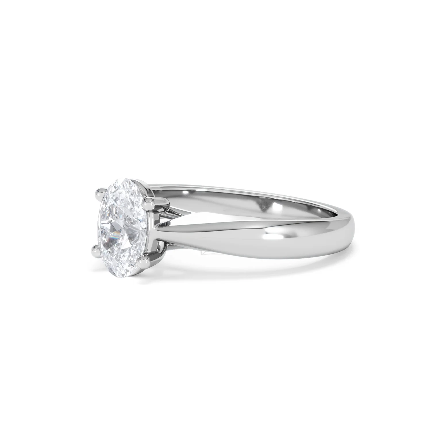 Naomi Oval Cut Lab Diamond Engagement Ring 1.00ct H/SI in 9k White Gold - Image 80