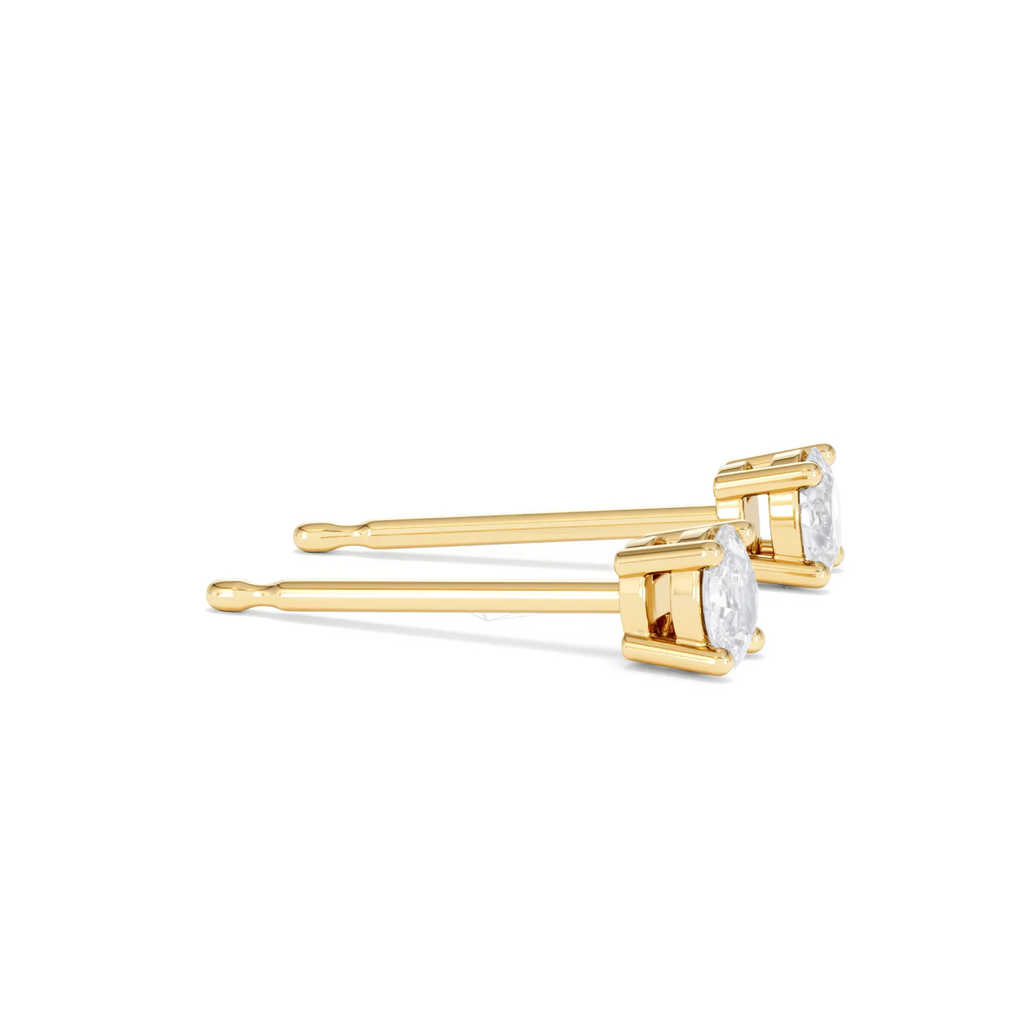 Naomi Oval Cut Lab Diamond Stud Earrings 0.30ct H/SI in 18k Gold Vermeil - Image 28