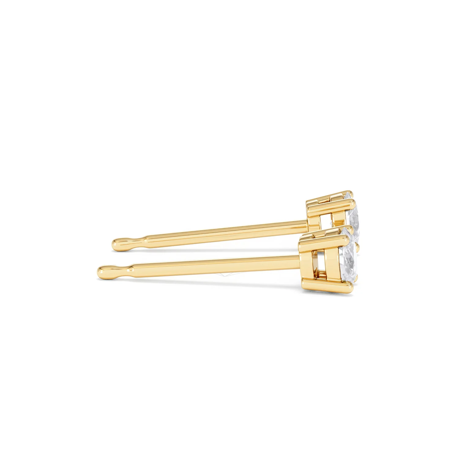 Naomi Oval Cut Lab Diamond Stud Earrings 0.30ct H/SI in 18k Gold Vermeil - Image 31