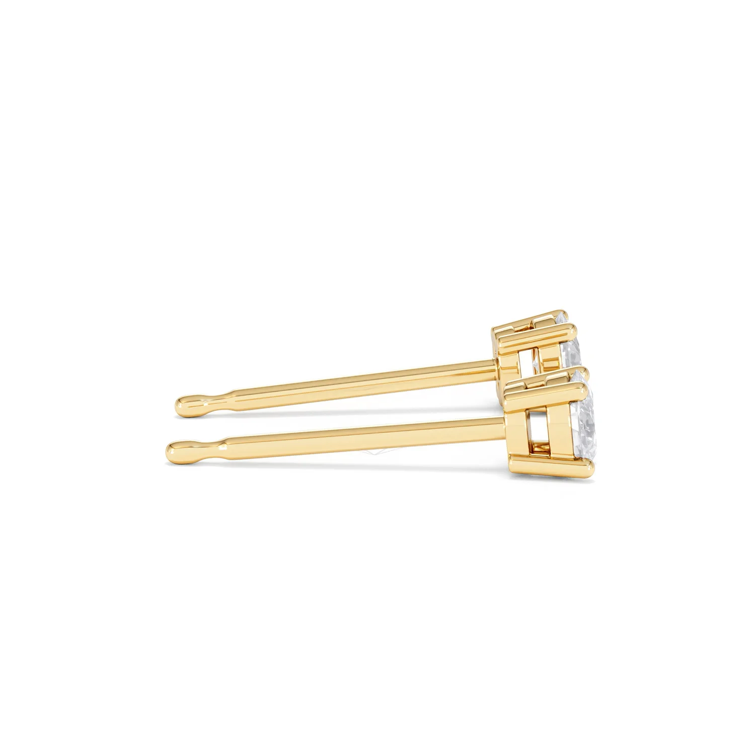 Naomi Oval Cut Lab Diamond Stud Earrings 0.30ct H/SI in 18k Gold Vermeil - Image 32