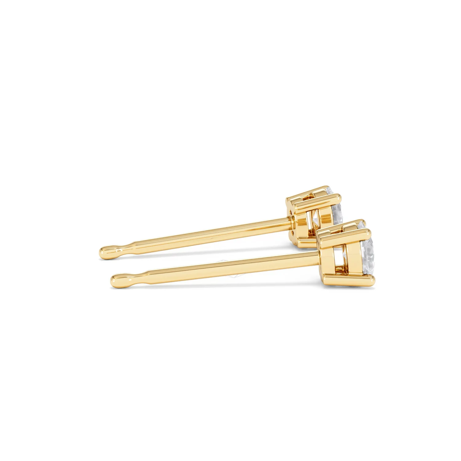 Naomi Oval Cut Lab Diamond Stud Earrings 0.30ct H/SI in 18k Gold Vermeil - Image 34
