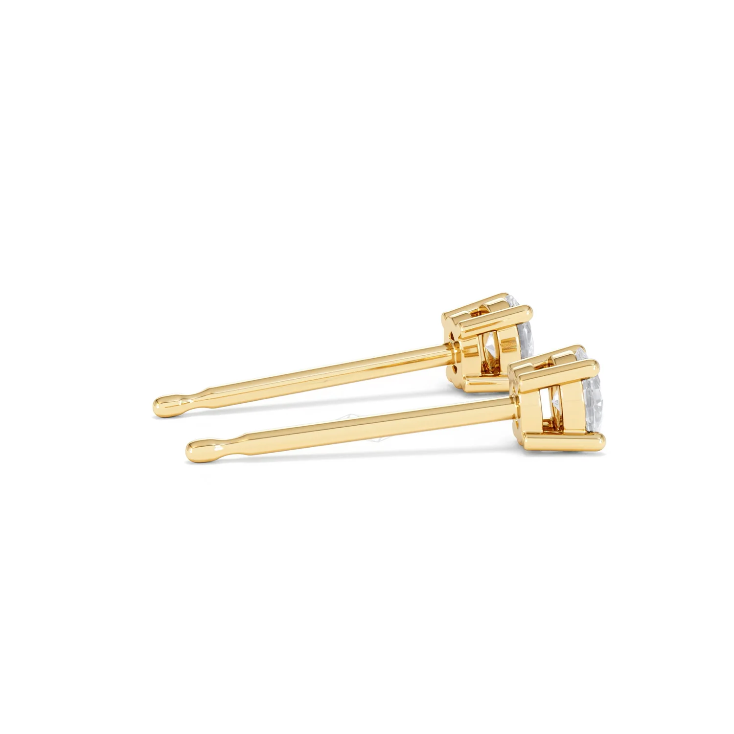 Naomi Oval Cut Lab Diamond Stud Earrings 0.30ct H/SI in 18k Gold Vermeil - Image 35