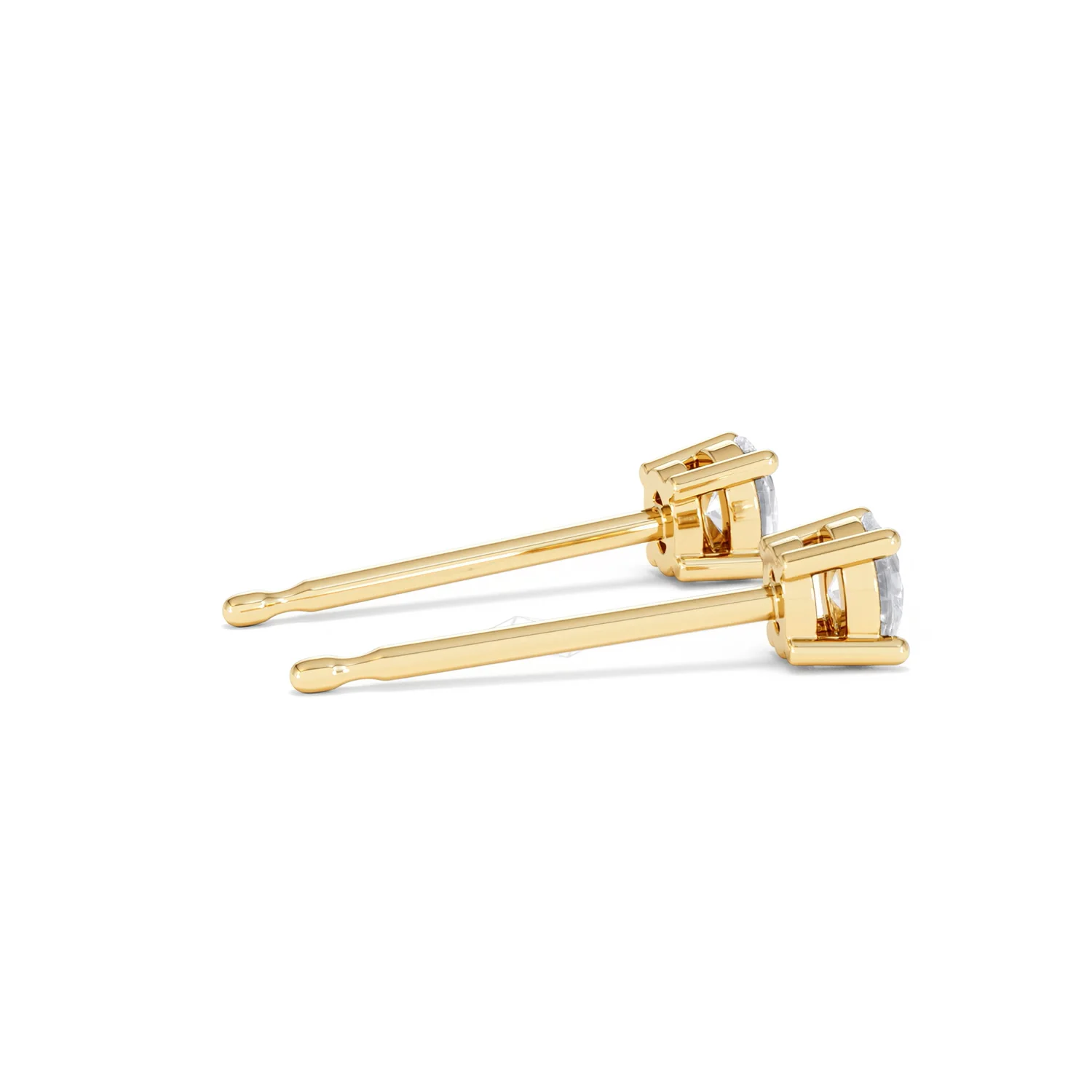 Naomi Oval Cut Lab Diamond Stud Earrings 0.30ct H/SI in 18k Gold Vermeil - Image 36