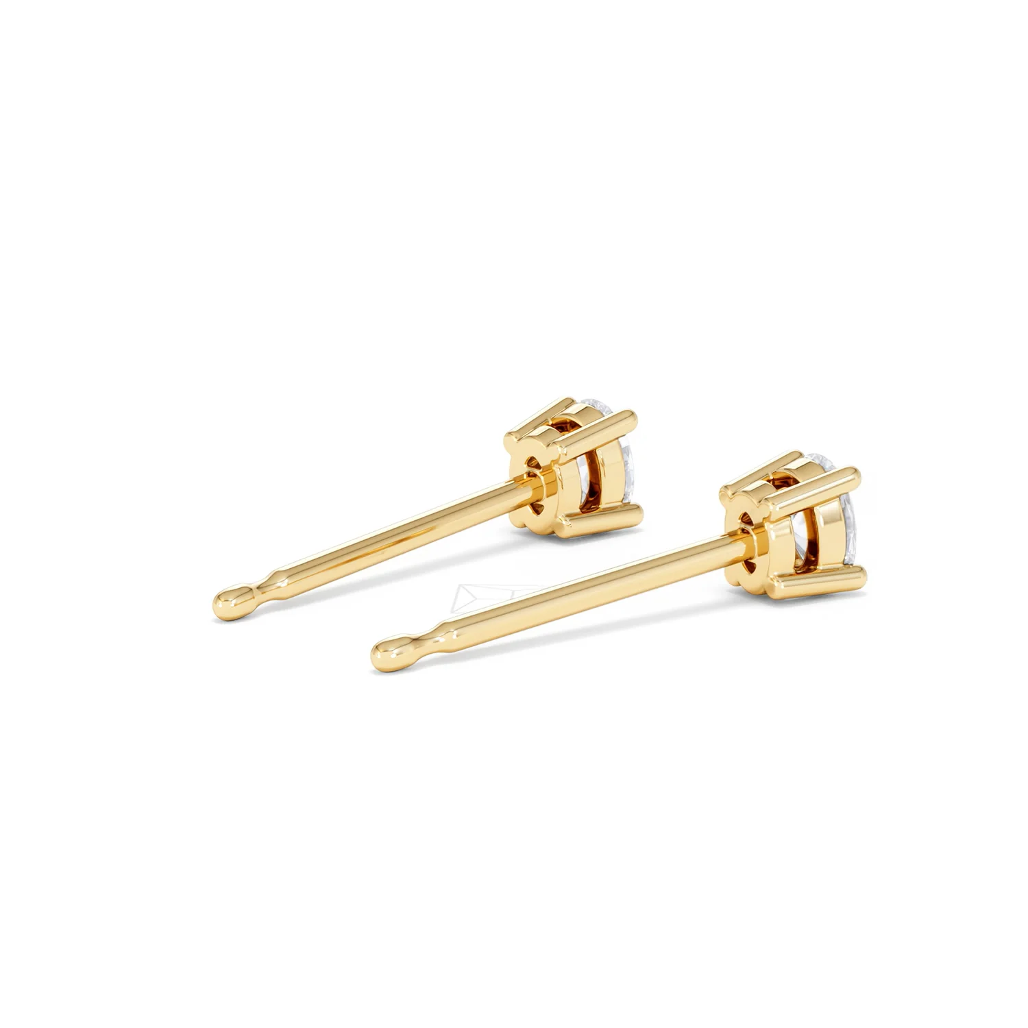 Naomi Oval Cut Lab Diamond Stud Earrings 0.30ct H/SI in 18k Gold Vermeil - Image 41