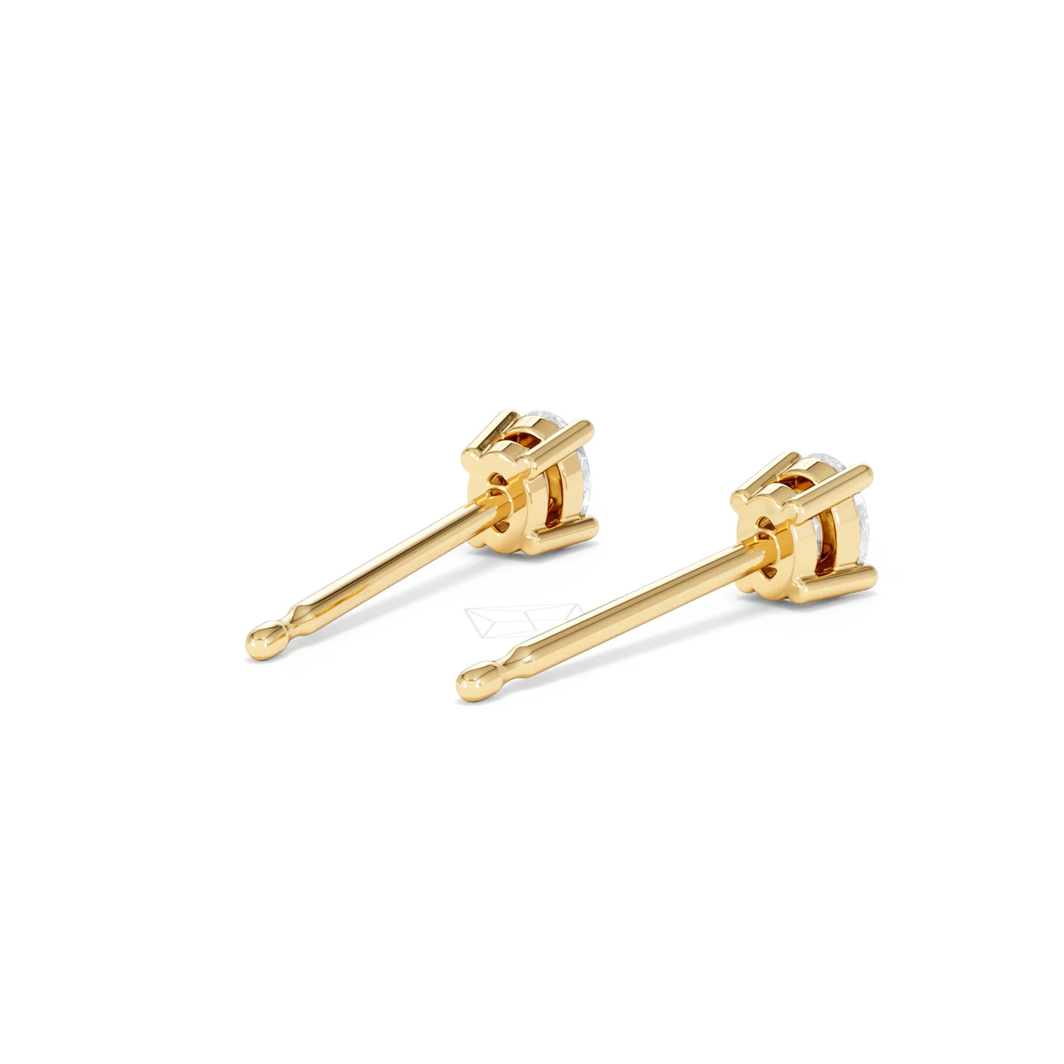Naomi Oval Cut Lab Diamond Stud Earrings 0.30ct H/SI in 18k Gold Vermeil - Image 44