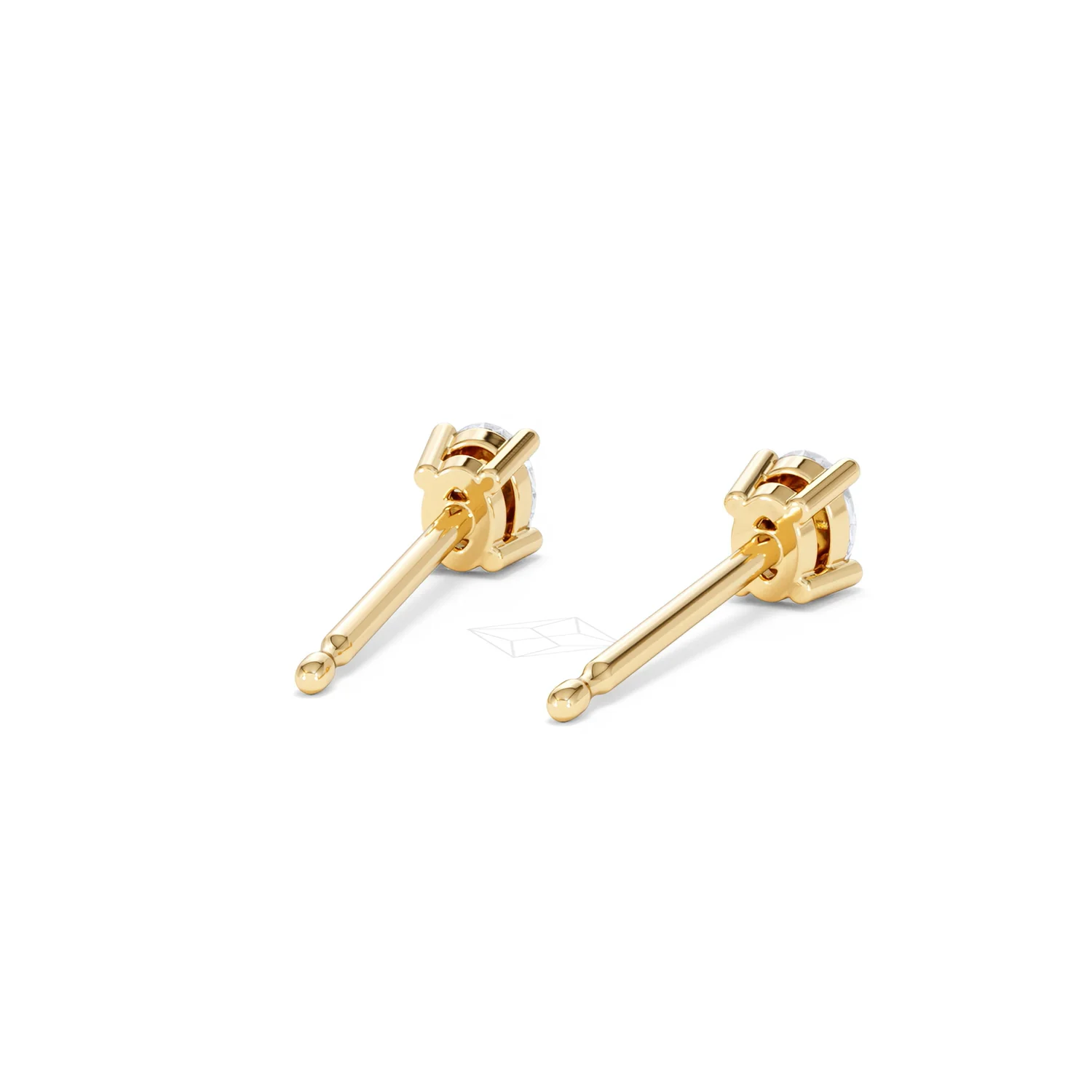 Naomi Oval Cut Lab Diamond Stud Earrings 0.30ct H/SI in 18k Gold Vermeil - Image 47