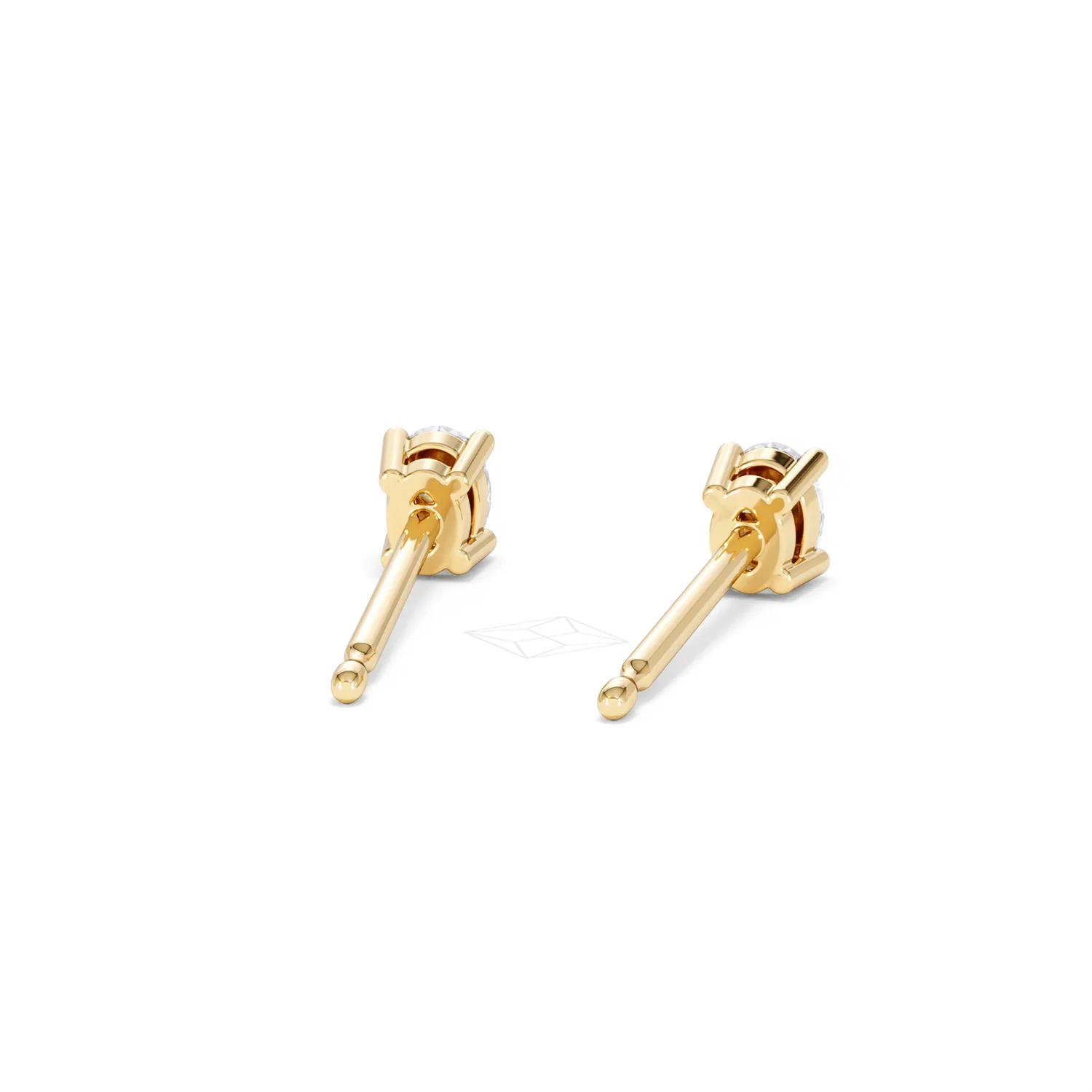 Naomi Oval Cut Lab Diamond Stud Earrings 0.30ct H/SI in 18k Gold Vermeil - Image 49