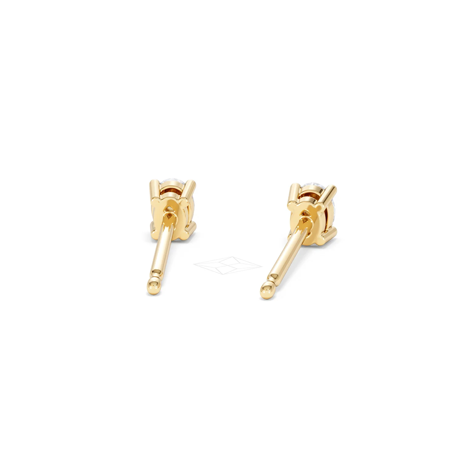 Naomi Oval Cut Lab Diamond Stud Earrings 0.30ct H/SI in 18k Gold Vermeil - Image 50