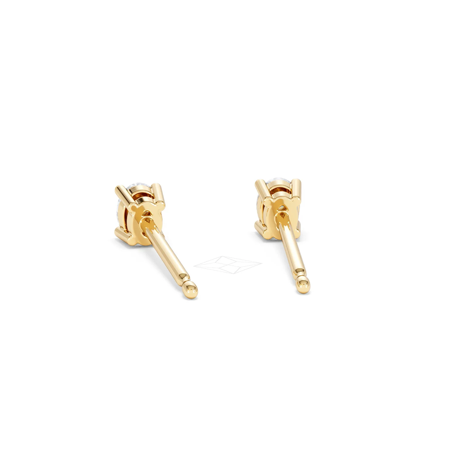 Naomi Oval Cut Lab Diamond Stud Earrings 0.30ct H/SI in 18k Gold Vermeil - Image 54